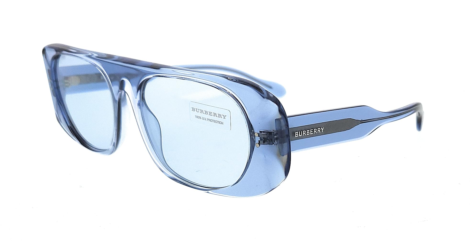 BURBERRY BE 4322 388372 Transparent Azure Sunglasses for Women - Stylish UV Protection Shades for Beach, Driving & Outdoor Fashion