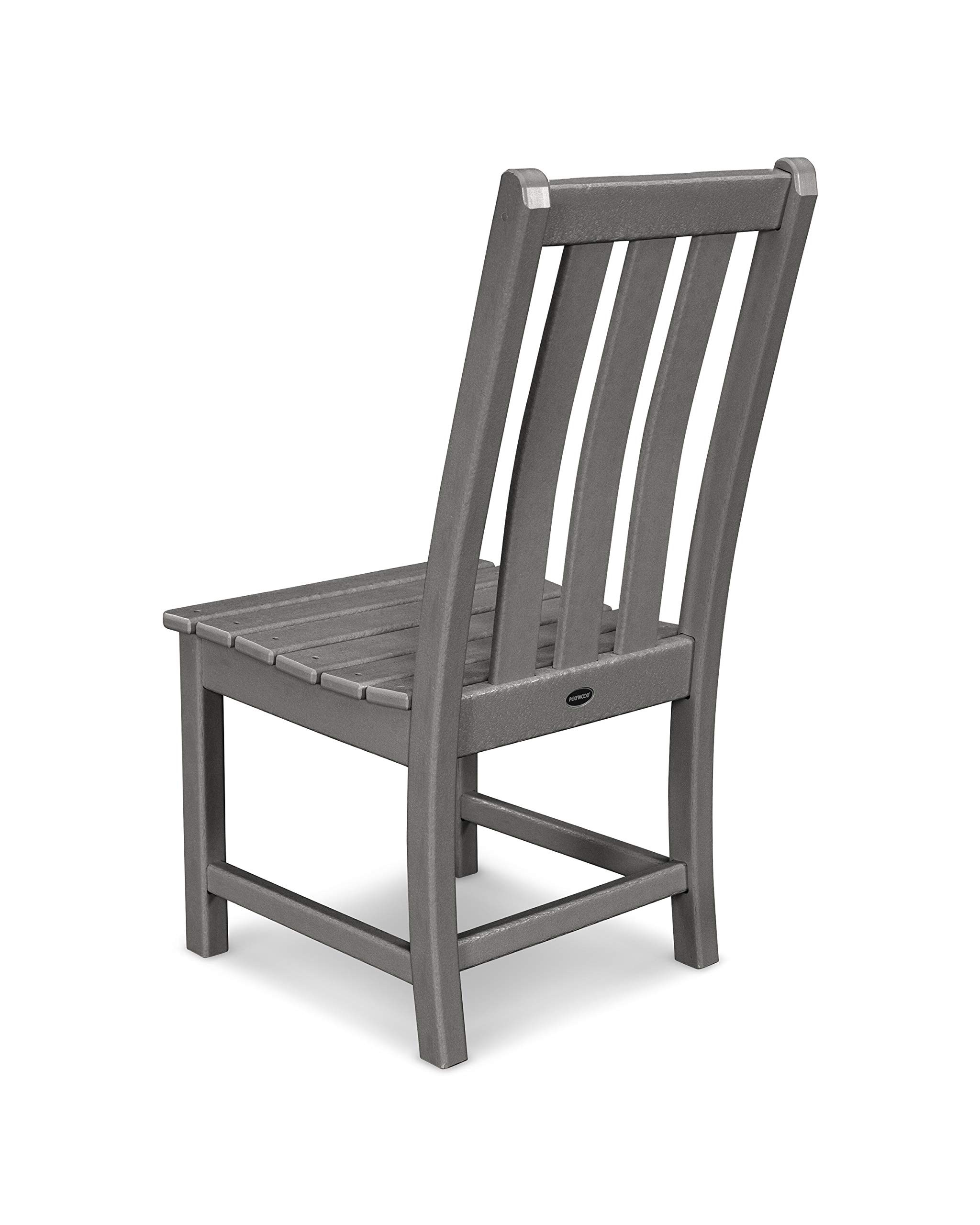 POLYWOOD® Vineyard Dining Side Chair - Black Outdoor Patio Furniture for Garden, Poolside, and Restaurant Use