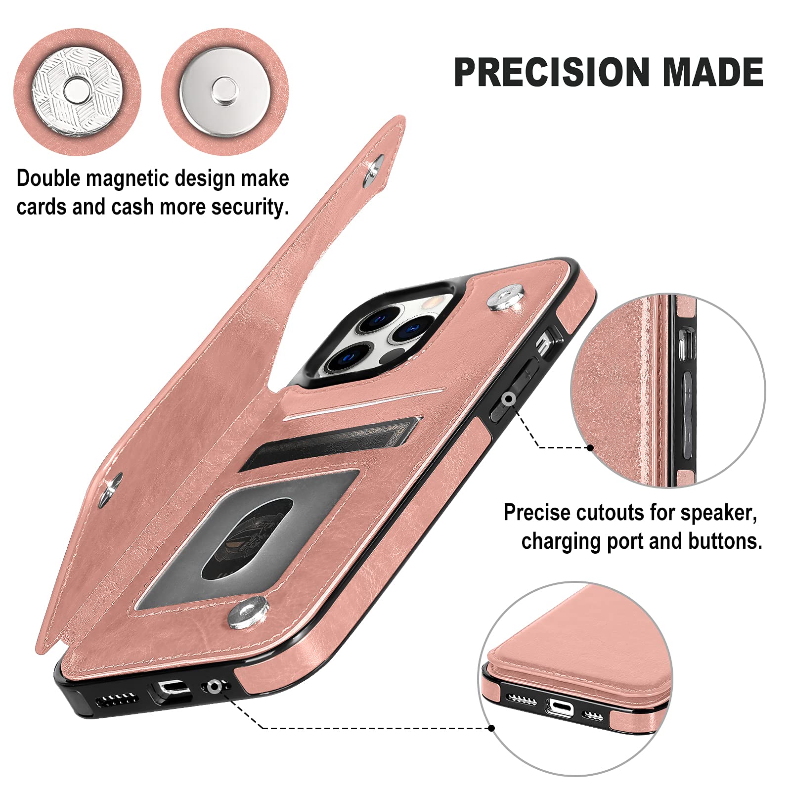Premium Soft PU Leather Wallet Case for iPhone 13 Pro Max 6.7