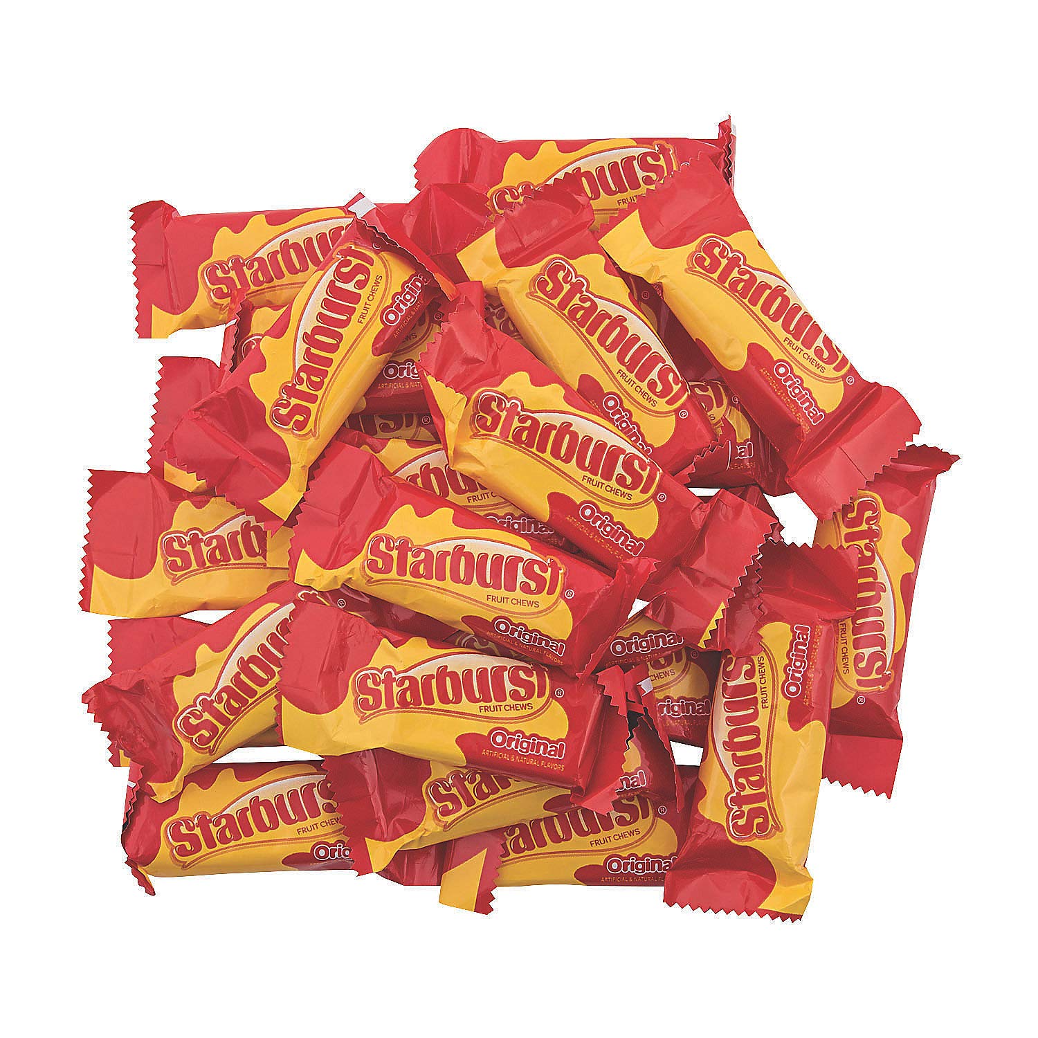 Starburst Fruit Chews Fun Size Candy - 24 Count Pack of Soft & Chewy Taffy Marshmallow Treats - Perfect for Halloween, Parties, Lunchboxes & Movie Nights
