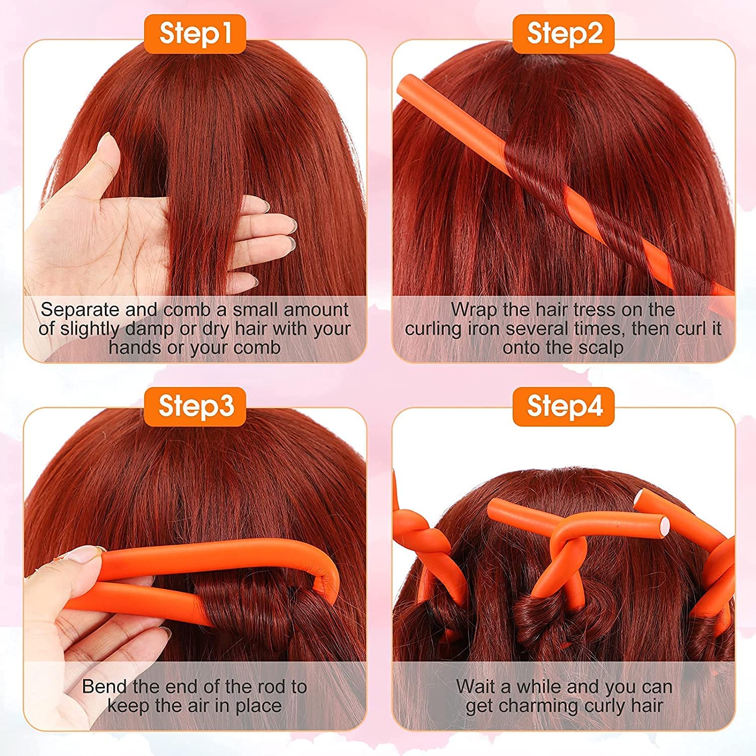 ZAUKY 10PCS Soft Sponge Hair Rollers for Curling - Easy Twist Hair Curlers Set for Women & Girls (Multicolor) - Perfect for Home, Salon & Travel Hair Styling