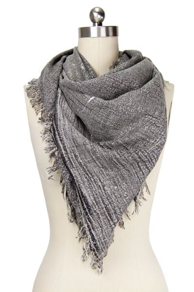 Stylish Metallic Fringe Scarf for Women - Fashionable Winter Accessory for Outdoors, Parties & Holiday Events
