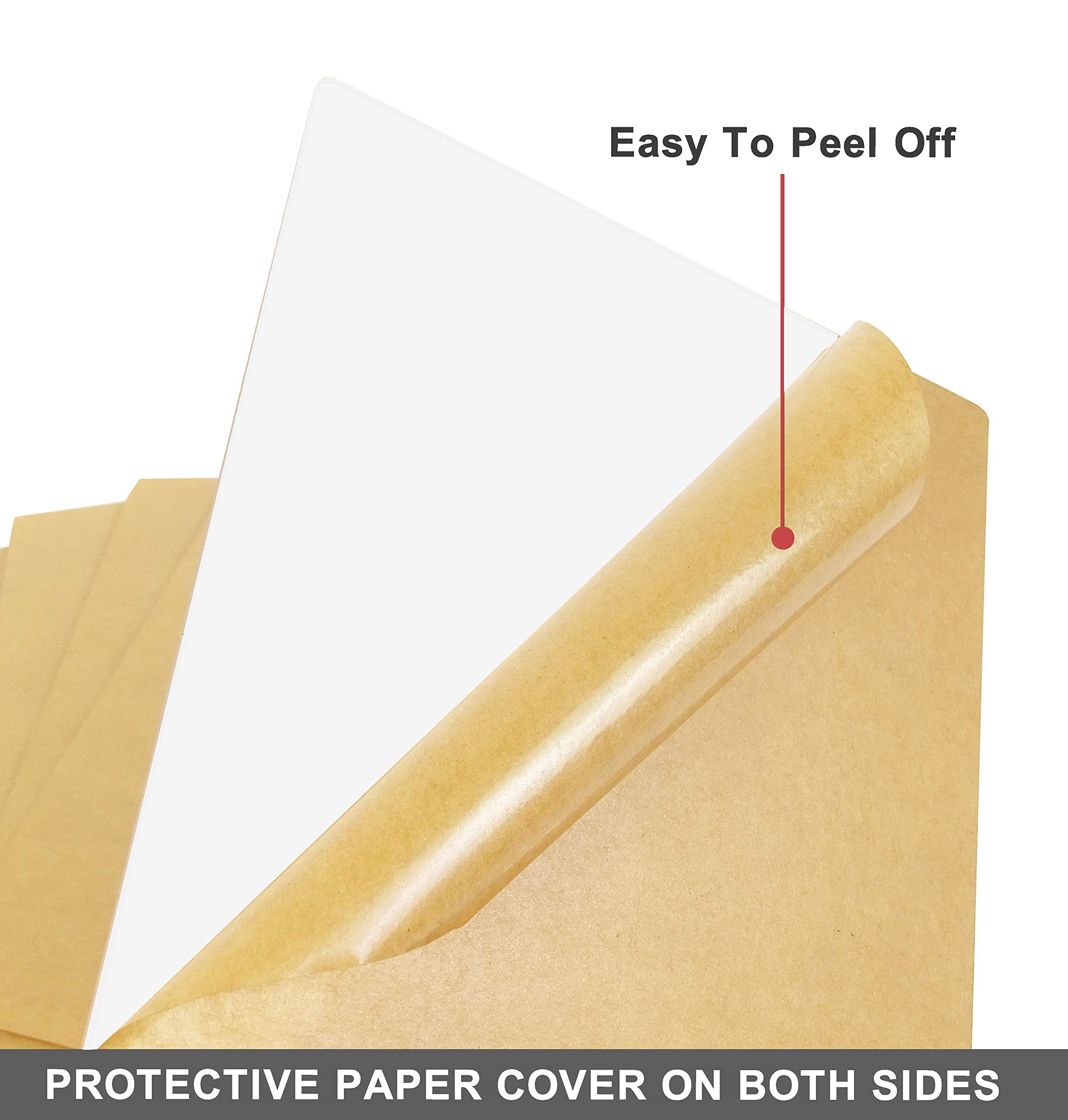 4-Pack 5mm White Acrylic Sheet 1/8