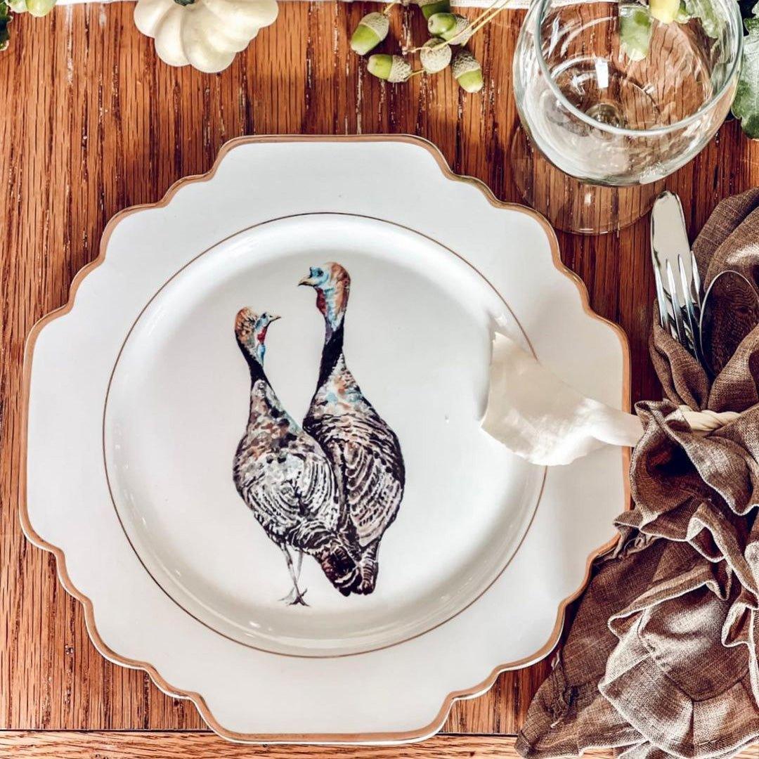 Premium Northwoods Bone China Dinnerware Set - Elegant & Durable Porcelain Plates, Bowls & Cups - Perfect for Fine Dining, Weddings & Special Occasions