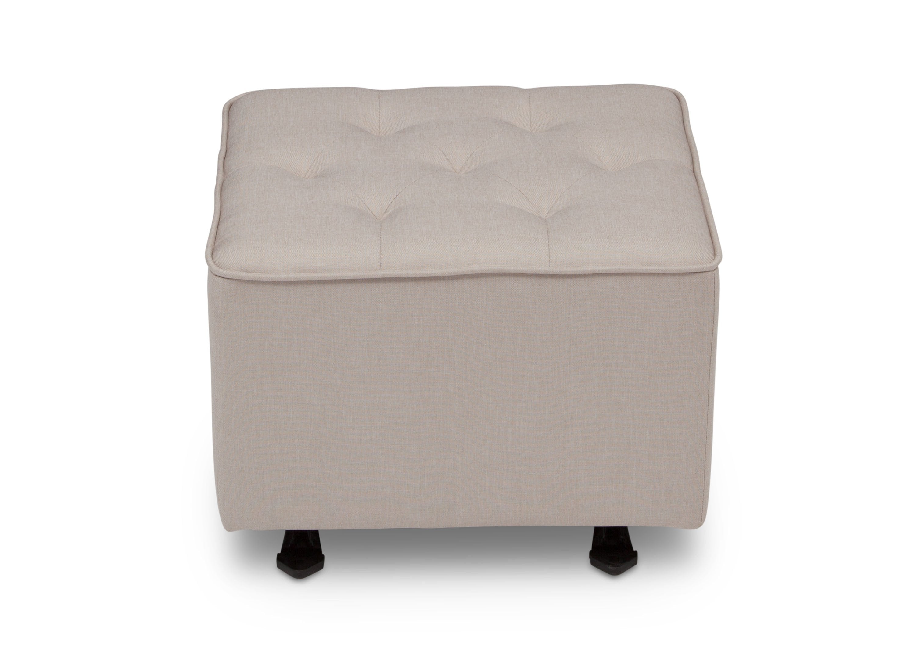 Emma Diamond Tufted Nursery Gliding Ottoman - Soft Upholstered Baby Room Footrest - Perfect for Nursing, Rocking & Nursery Decor
