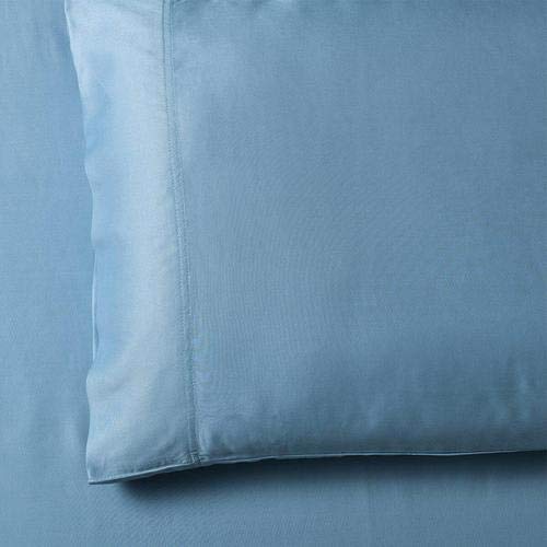 Premium Silky Cotton & Bamboo Blend King Size Pillowcase Set (2-Pack) - Ultra Soft & Breathable for Better Sleep - Blue Luxury Bedding for Hotels, Home & Gifts