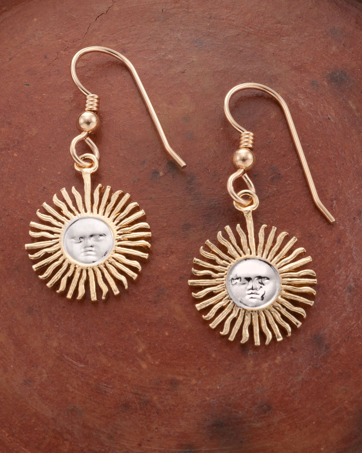 Handmade Sun Face Earrings - Unique Argentina Five Peso Coin Jewelry for Women | Perfect for Boho, Festival & Everyday Wear