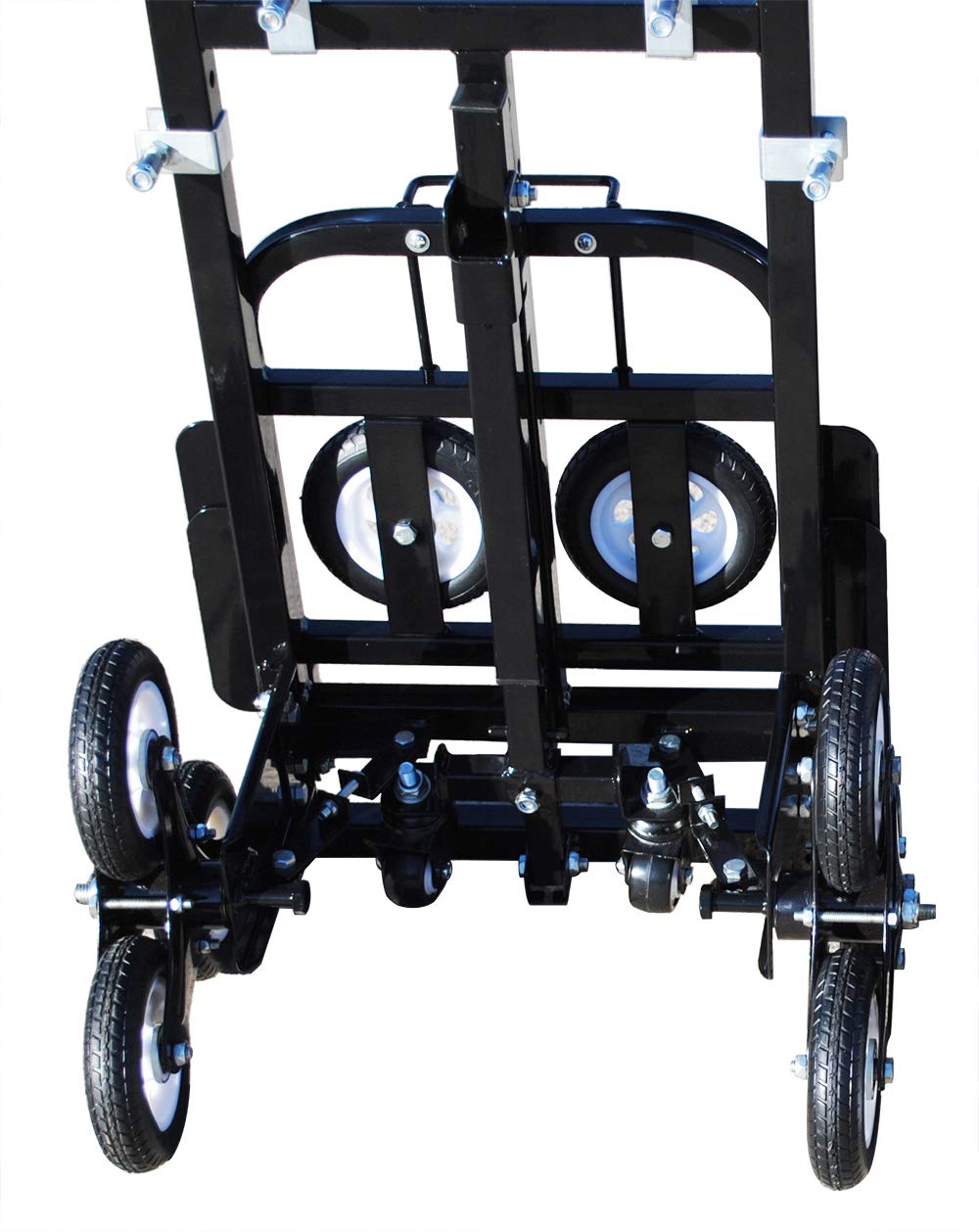 INTSUPERMAI Foldable Stair Climbing Hand Truck - 420LBS Capacity Portable Dolly with Adjustable Handle & Rubber Mute Wheels - Heavy Duty Luggage Cart for Moving, Warehouse, Home & Office Use