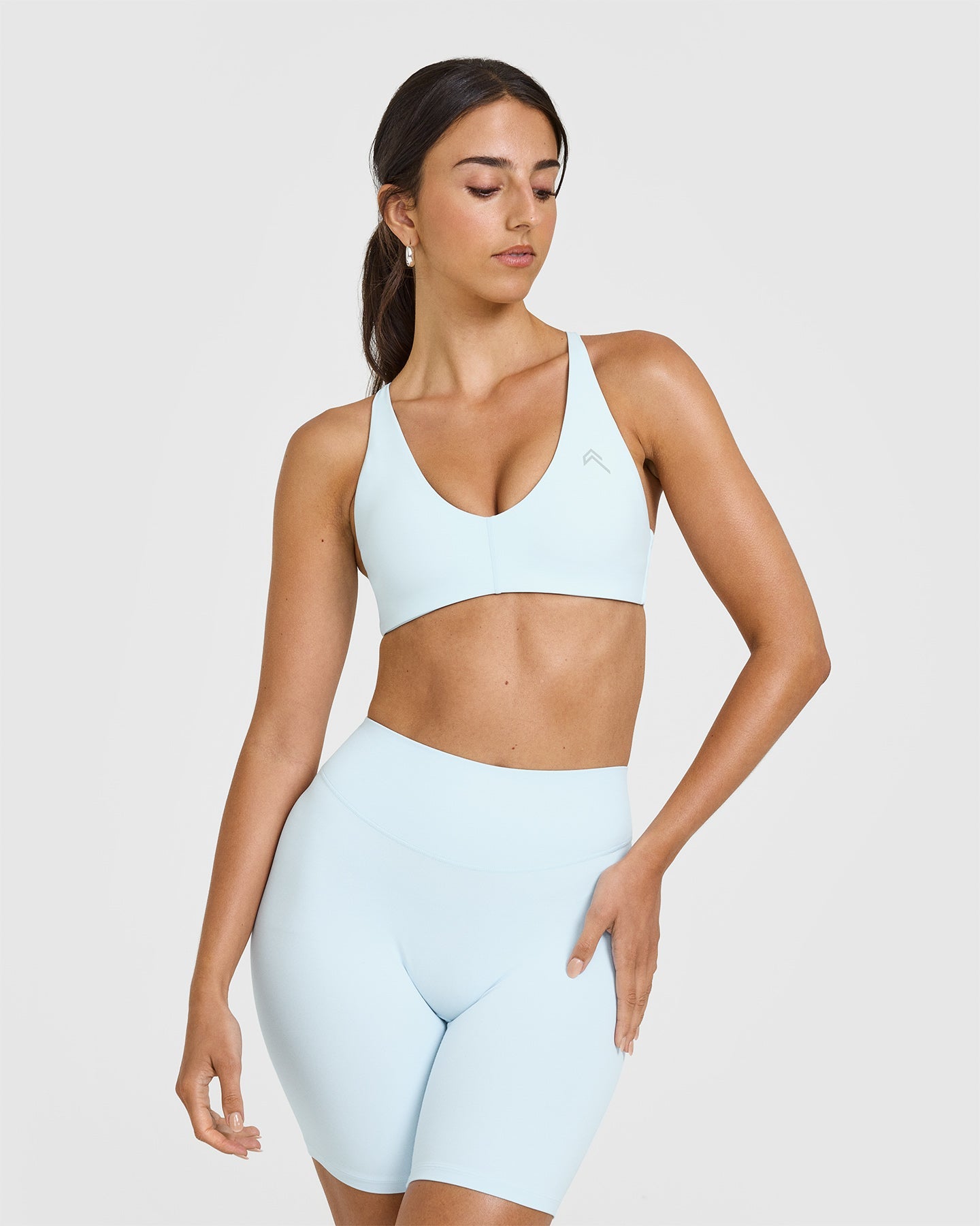Cloud Blue Seamless Wireless Bralette for Women - Ultra Soft Comfortable Yoga Bralette Top for Lounge, Sleep & Everyday Wear