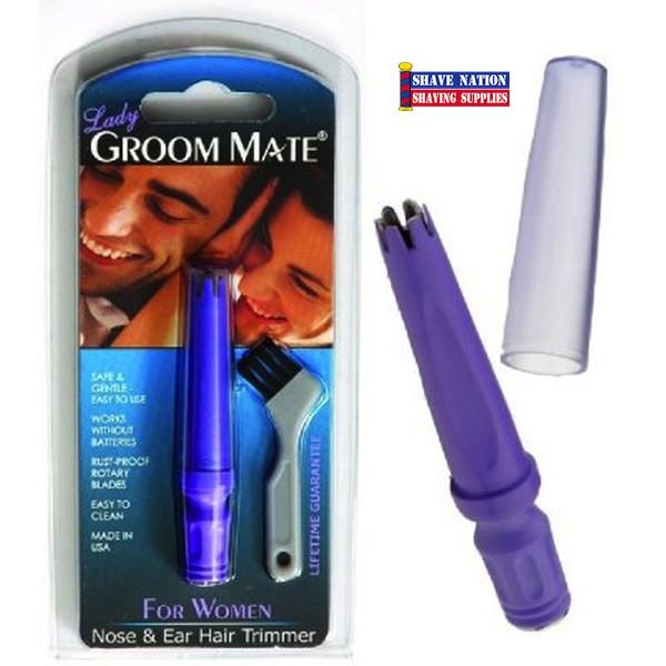 Lady Groom Mate Nose & Ear Hair Trimmer for Women - Painless Personal Grooming Tool for Eyebrows, Nose & Ears - Perfect for Travel & Daily Hygiene