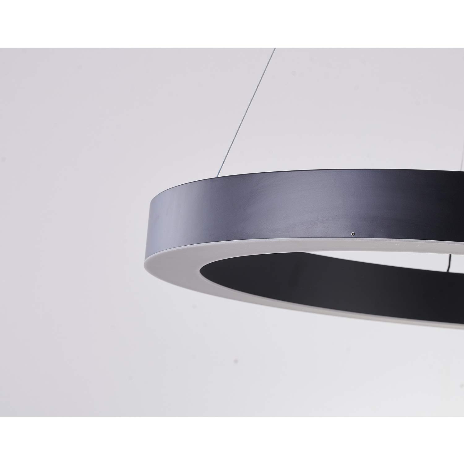 Bethel A Matte Black Halo Ring LED Light with White Acrylic Diffuser - Perfect for Home Decor, Photography Lighting, and Studio Setup