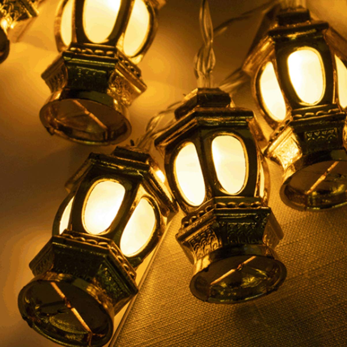 Uonlytech LED Ramadan String Lights - 50ft Fairy Lights for Eid Mubarak Decor, Home, Indoor Outdoor, Patio, Garden, Wedding & Birthday Party - Perfect for Ramadan Celebrations, Holiday Lighting and Festive Home Decor