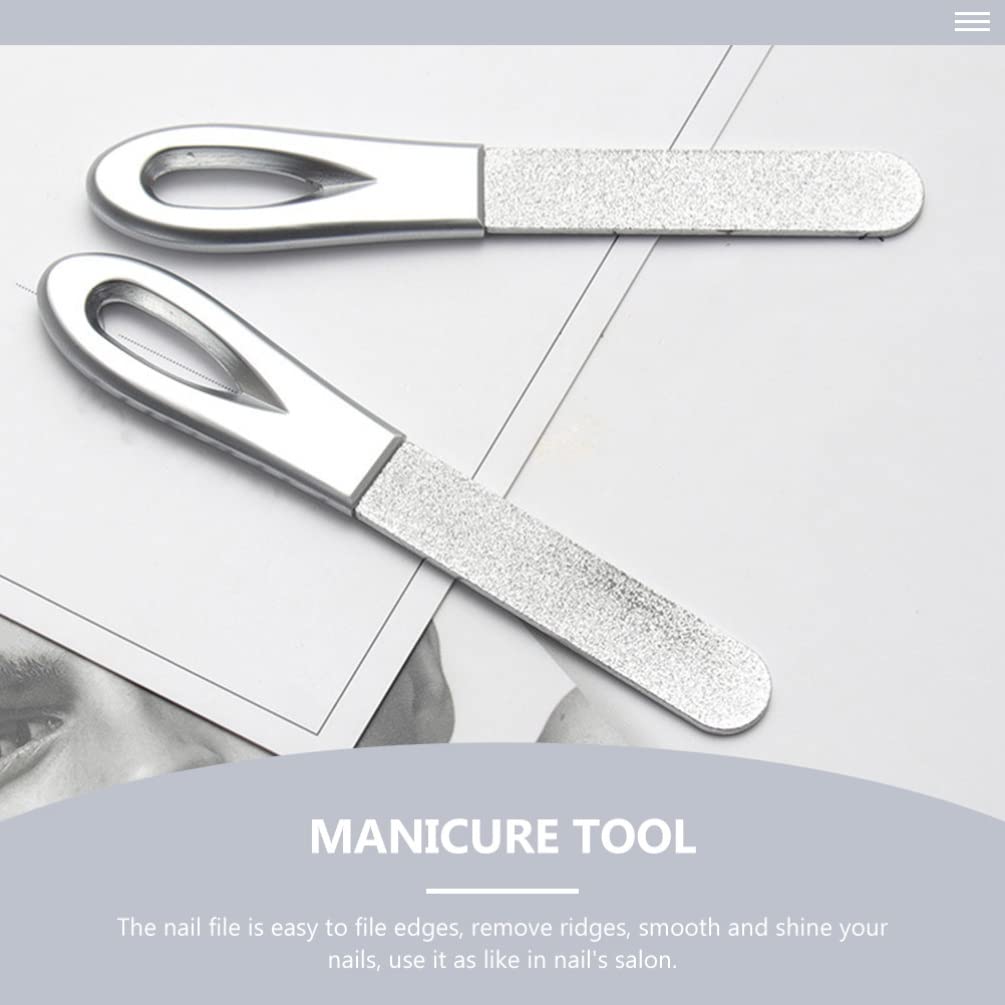 3-Piece Professional Nail File Set - Metal Manicure Tools with Nail Buffer, Polisher & Cuticle File - Durable Zinc Alloy Hand & Foot Care Kit for Salon & Home Use - Perfect for Manicures, Pedicures & Nail Art