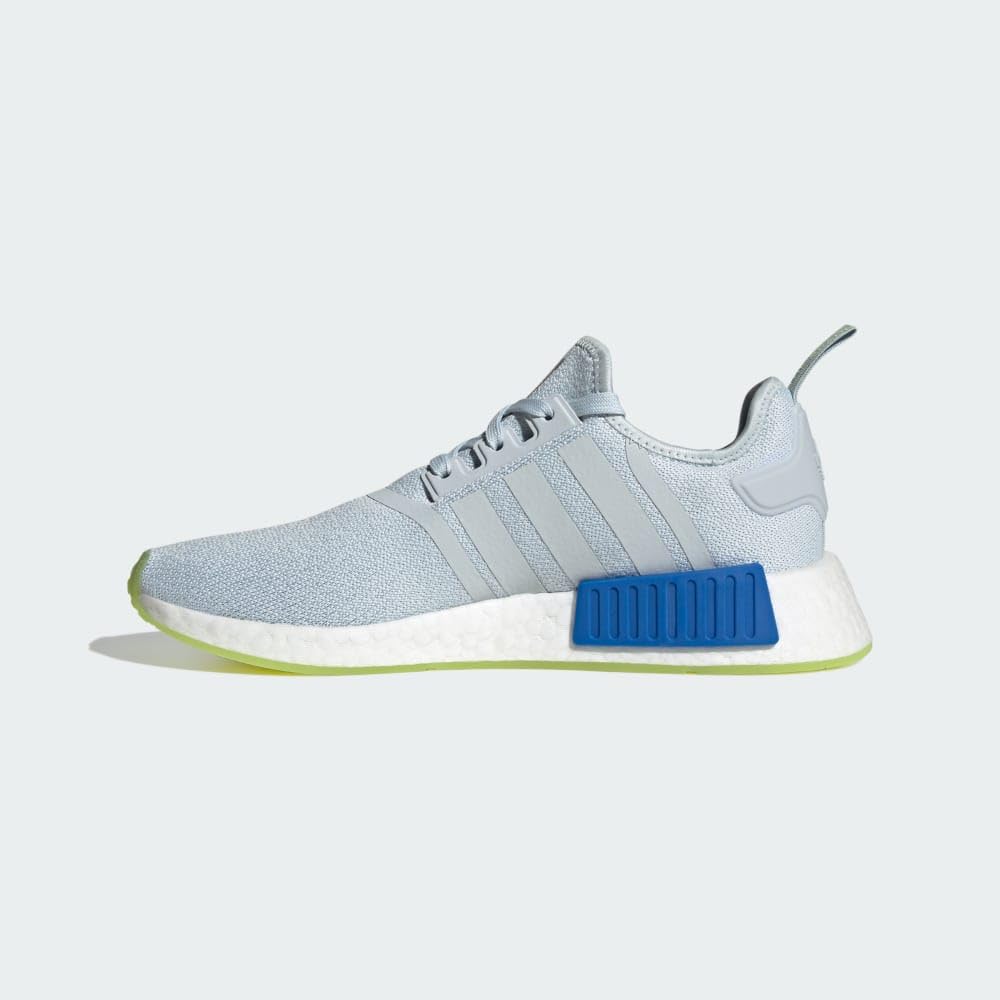 adidas Men's NMD R1 Running Shoes - Light Blue & Black Primeknit Sneakers for Jogging, Gym Workouts & Streetwear Fashion