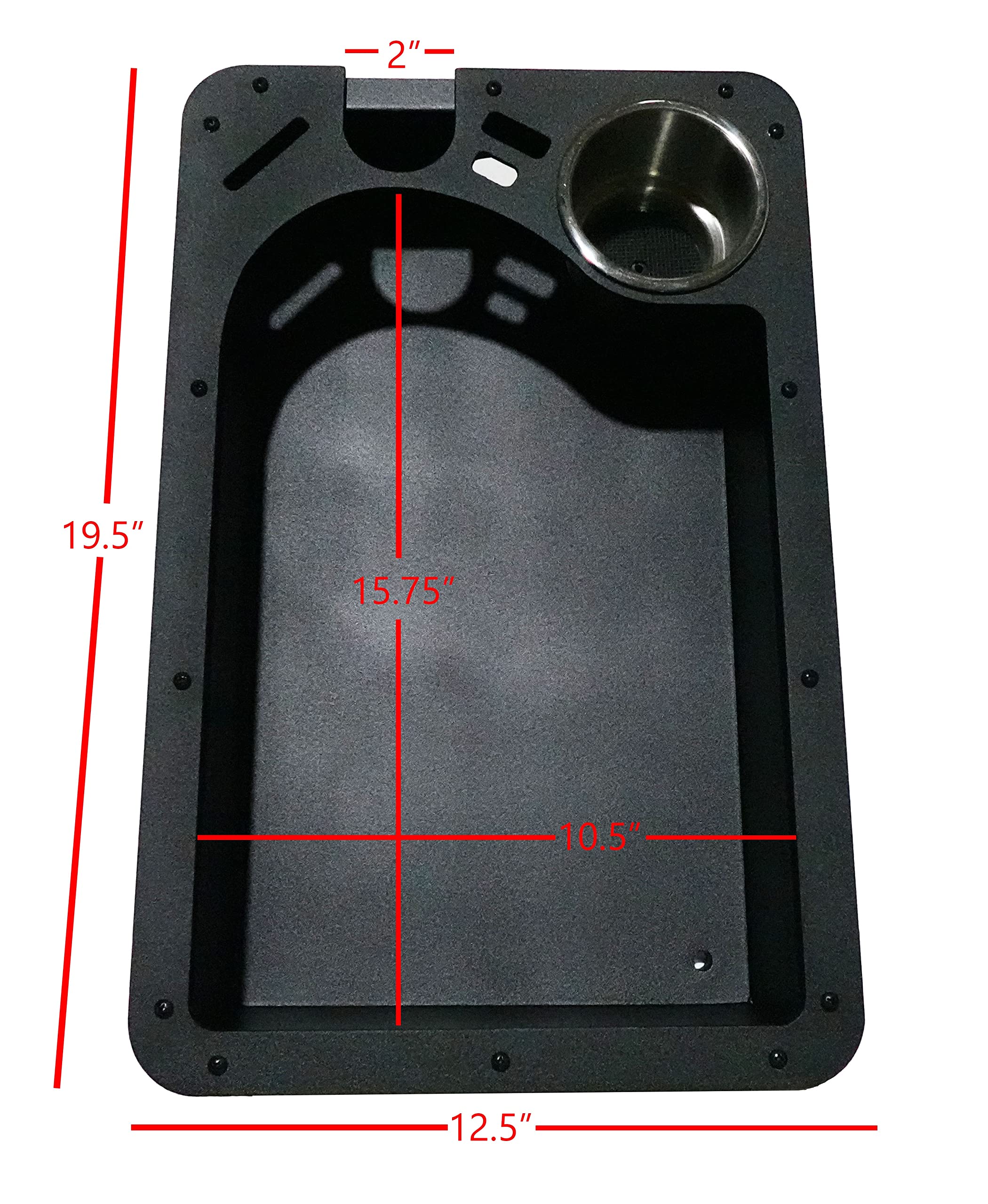 Baldwin Iron Works Recessed Trolling Motor Foot Pedal Pan Tray - Heavy Duty Aluminum Boat Accessory for Fishing & Marine Use