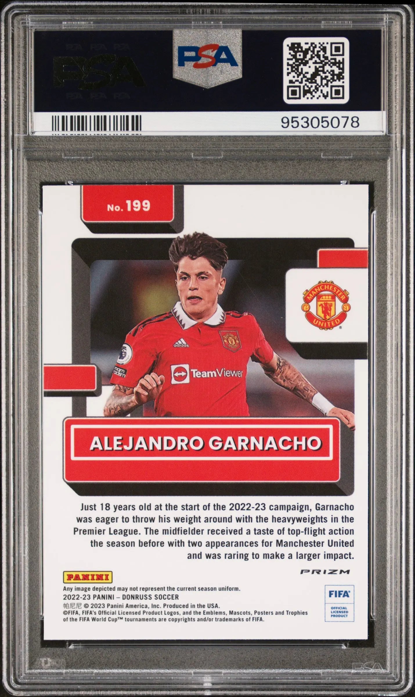 2022 Panini Donruss FIFA Optic PSA 10 Alejandro Garnacho Photon Rated Rookie Soccer Card - Perfect for Collectors, Investors & Manchester United Fans | Display, Trade or Invest in Rare Football Memorabilia