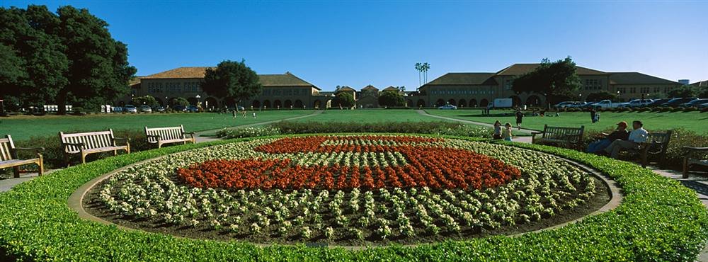Peel and Stick Wallpaper Mural - Formal Garden at Stanford University (24x9 Inches) | Self-Adhesive Removable Wall Decor for Bedroom, Living Room, Dorm, Office
