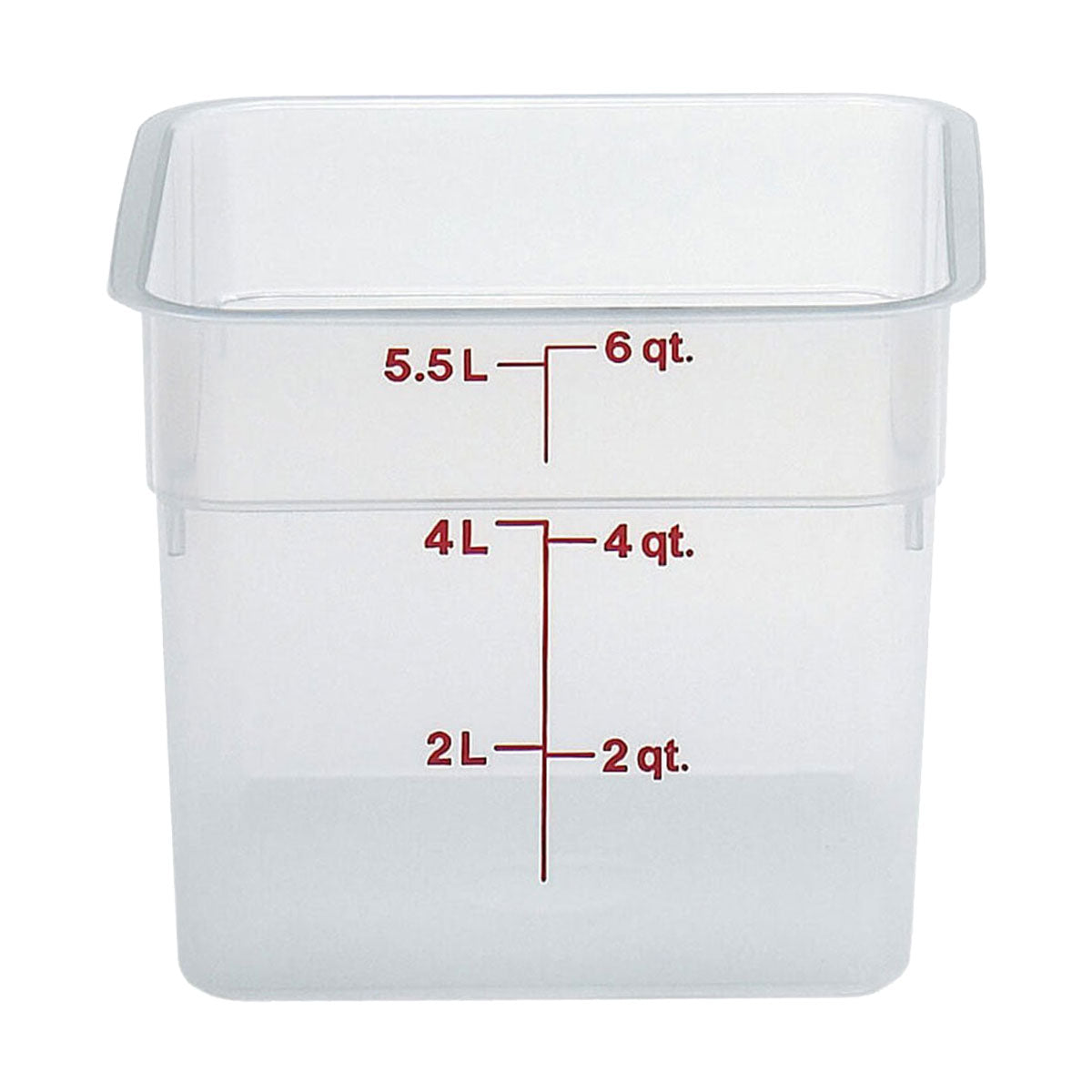 Cambro 6SFSPP190 CamSquare 6 Quart Translucent Food Storage Container - Ideal for Meal Prep, Restaurant Storage & Home Kitchen Organization