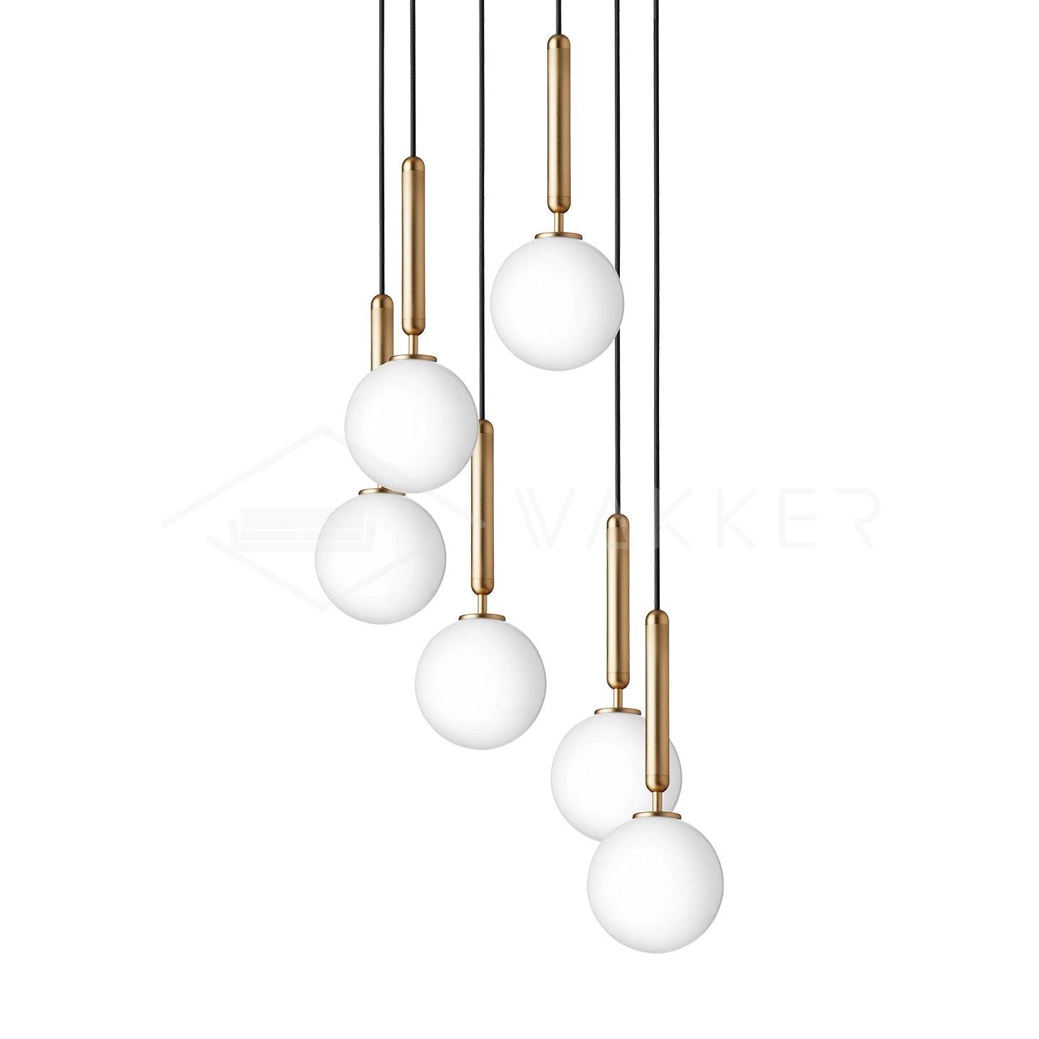 Vintage Brass Pendant Light - Handcrafted Miira Hanging Fixture for Kitchen Island, Dining Room & Bedroom Lighting | Dimmable Edison Bulb Compatible