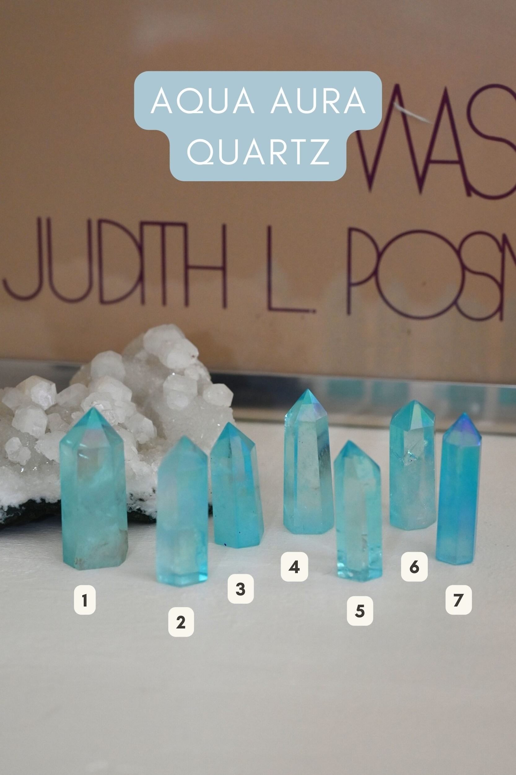 Bright Spirit Aqua Aura Quartz Crystal Tower - Natural Healing Stone for Meditation, Energy Work & Home Decor | Perfect for Reiki, Chakra Balancing & Spiritual Gifts