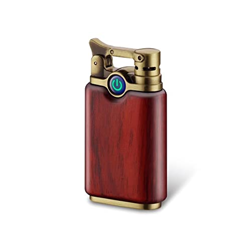 Rechargeable Windproof Plasma Lighter for Cigarettes & Cigars - Red Sandalwood Bronze