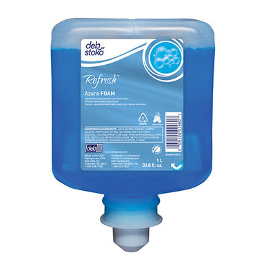 Refresh Azure Foam Soap Manual Refill - 1L (6 Pack) | Hand Wash Refill for Kitchen, Bathroom & Office | Eco-Friendly Foaming Soap Dispenser Refill