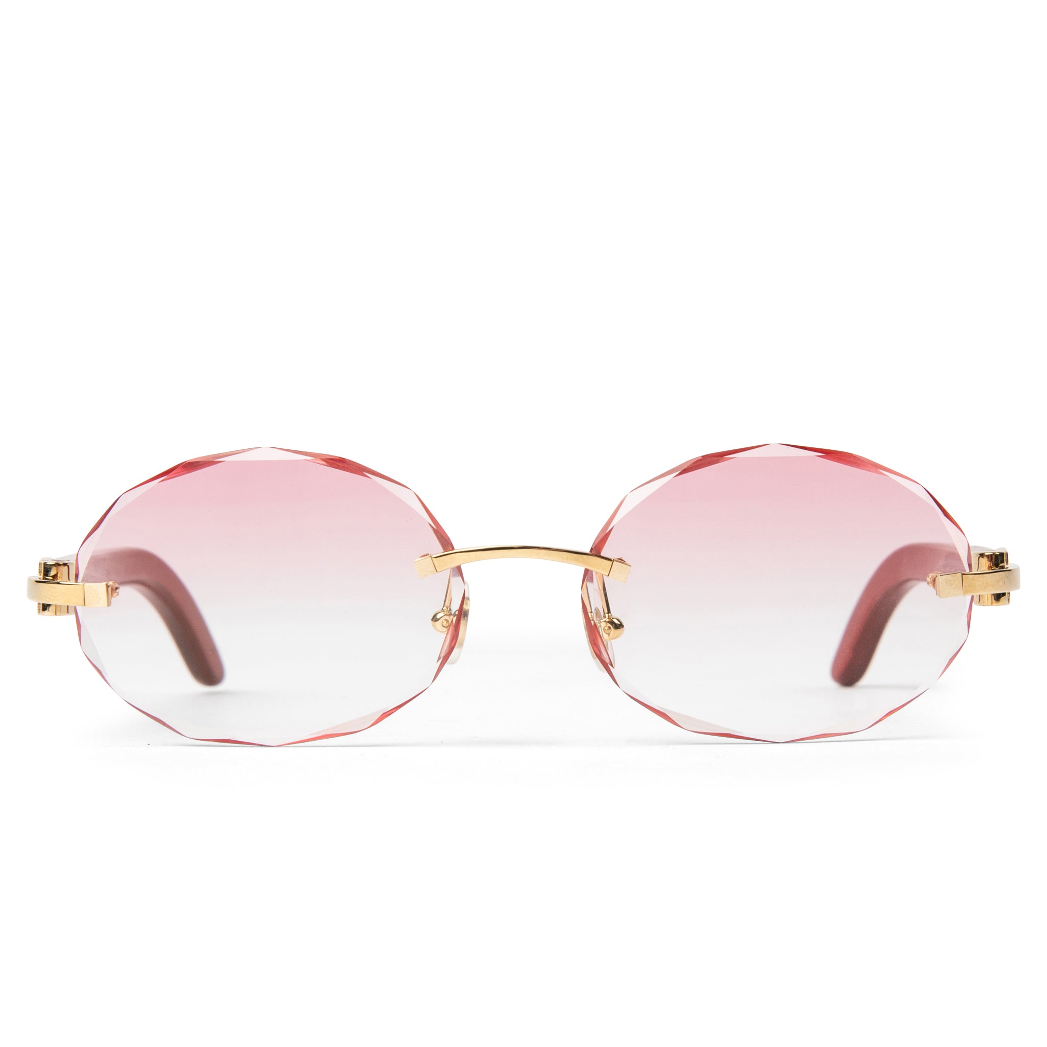 Cartier CT0052O 006 C Rimless Sunglasses for Women - Luxury Designer Eyewear with Custom Decor | Perfect for Fashion, Travel & Outdoor Activities