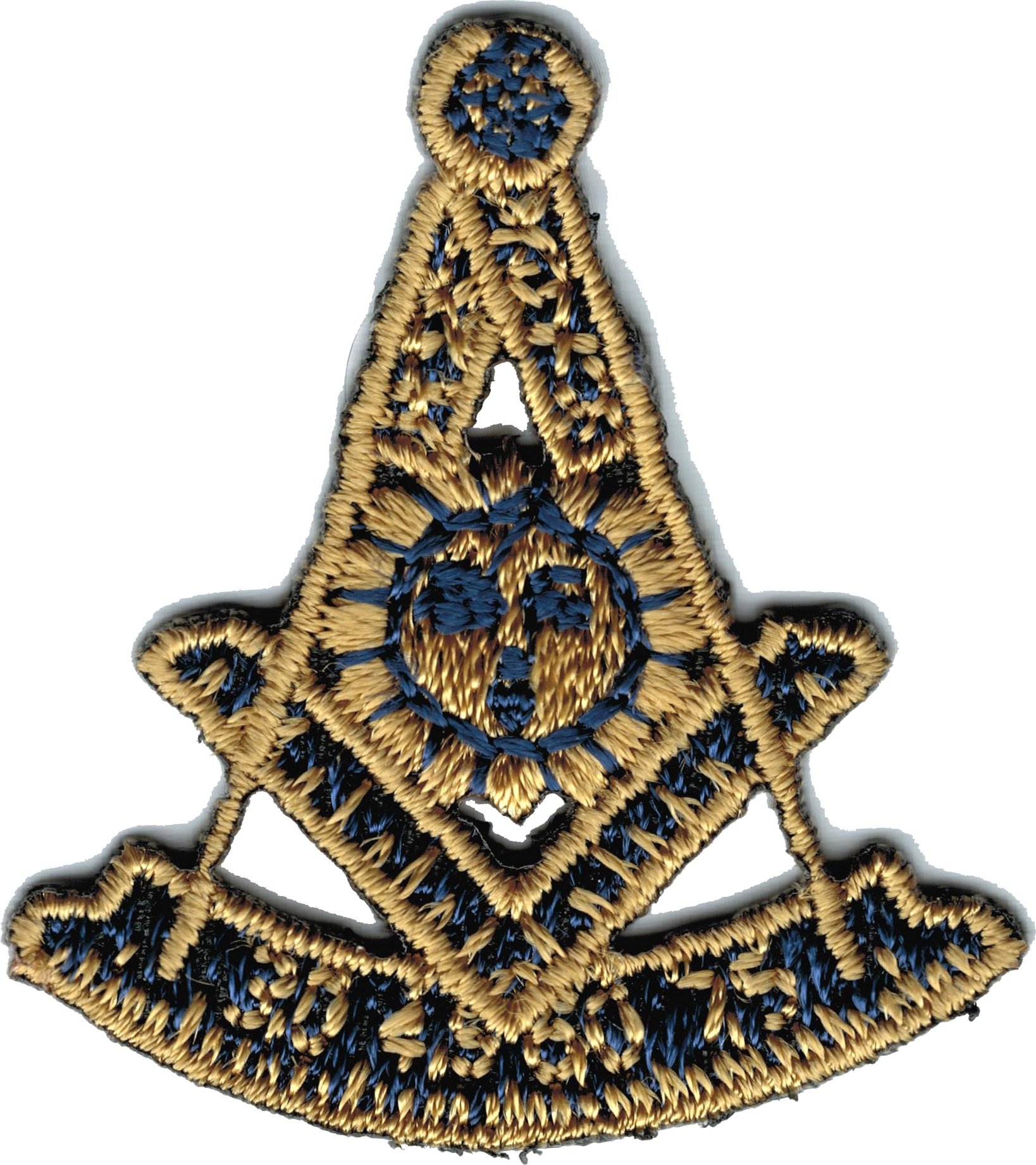 Mason Past Master Symbol Iron-On Patch [Gold - 1.5