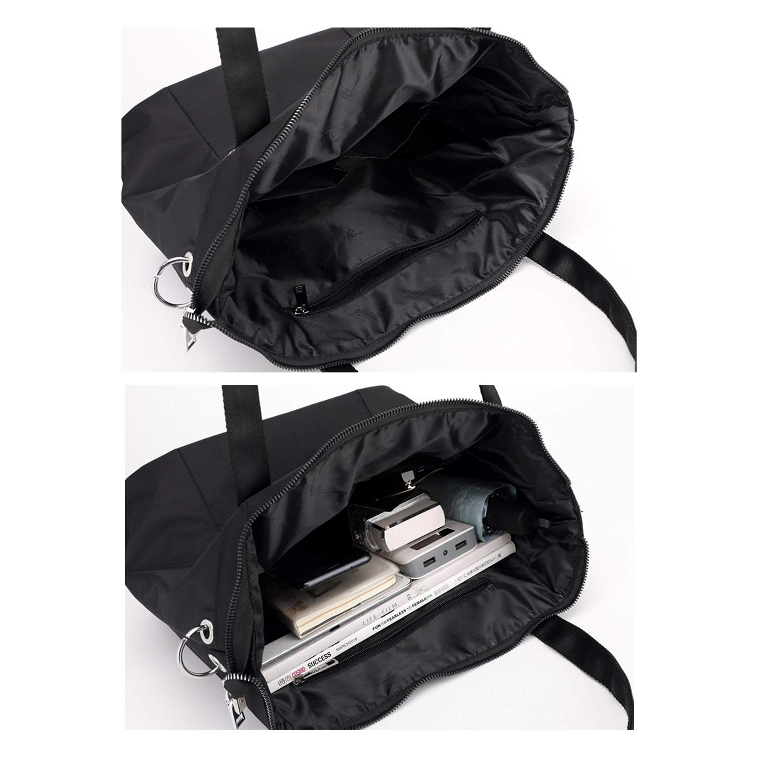 Waterproof Nylon Tote Bags for Women - Lightweight Shoulder Handbag with Multiple Pockets | Durable Ladies Tote Purse for Work, Travel & Shopping
