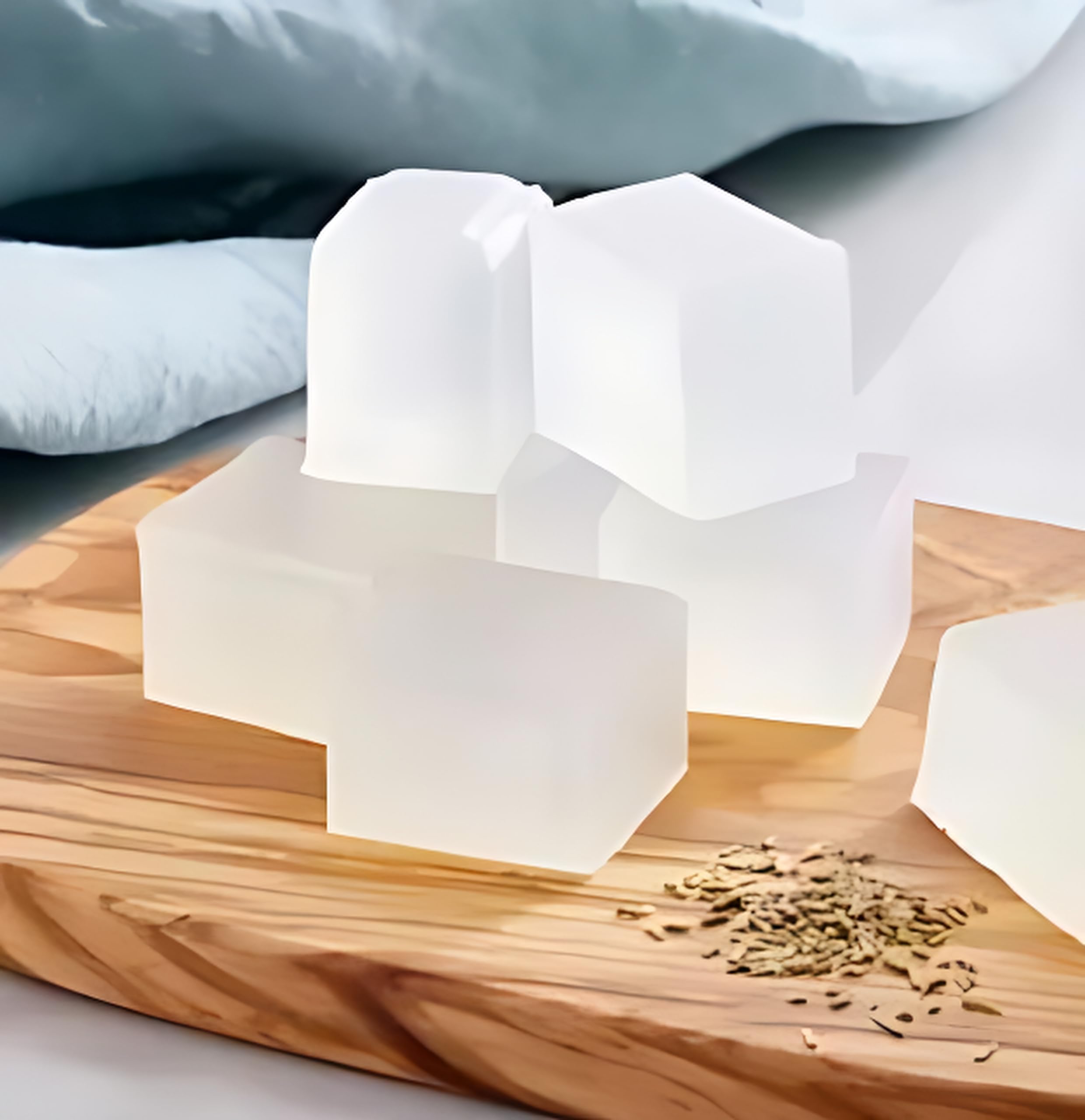 MIHAI Transparent Glycerin Soap Base Bar 500g - Pure Organic & Natural, SLS & SLES Free, Paraben Free - Perfect for DIY Soap Making, Melt & Pour Crafts, Handmade Bath Products