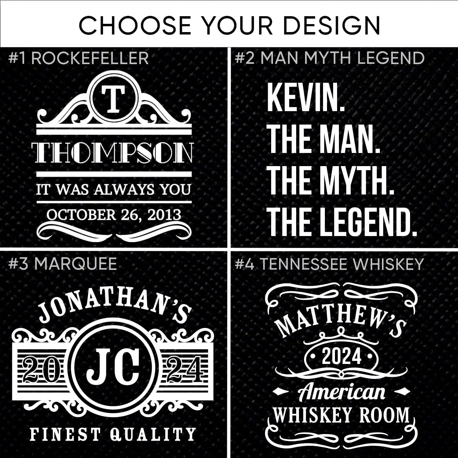 Personalized Wooden Liquor and Whiskey Gift Box by HomeWetBar - Custom Engraved Present for Anniversary, Birthday & Housewarming - Perfect for Whiskey Lovers & Home Bars
