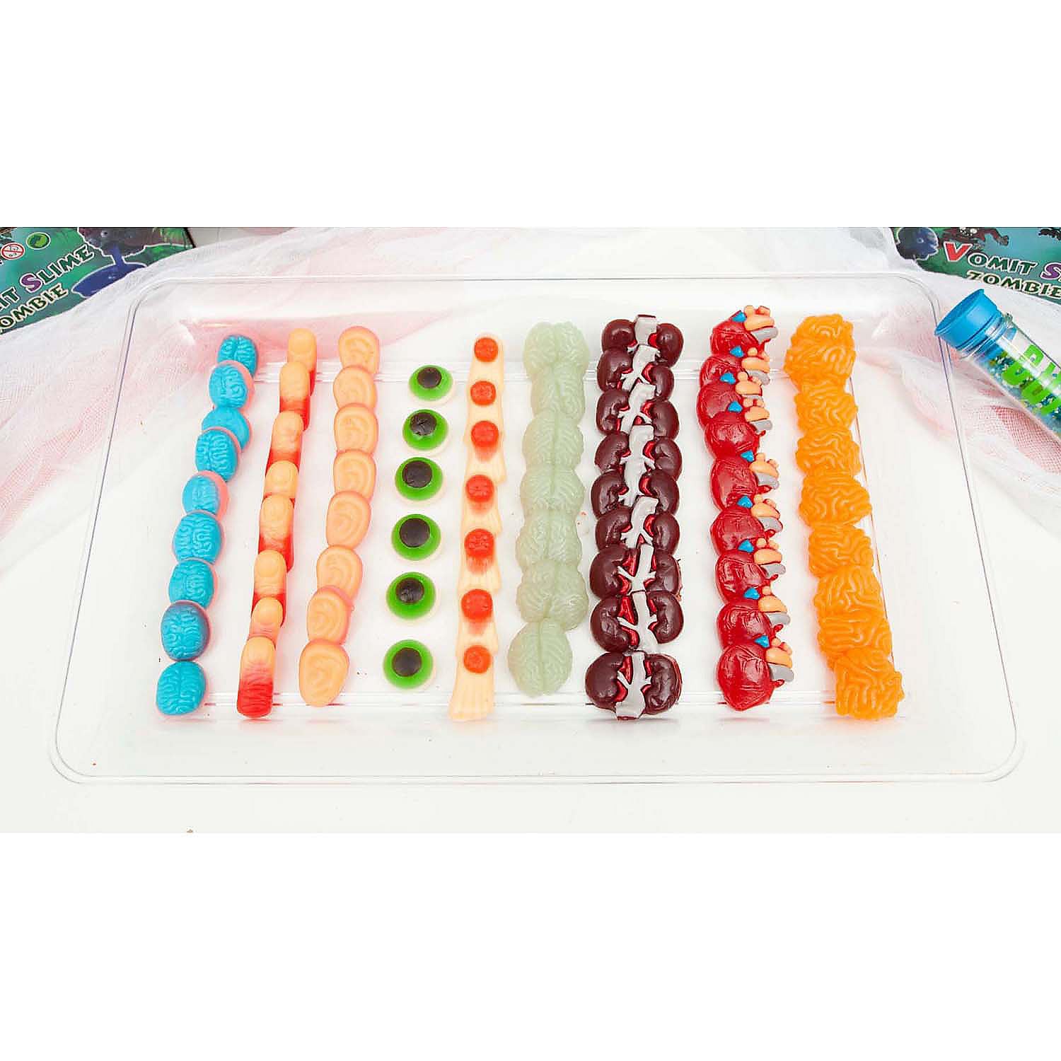 Gummy Body Parts Candy - 50 Individually Wrapped Pieces - Halloween Party Favors, Trick or Treat Supplies & Spooky Decorations - Perfect for Classroom Treats, Haunted House Events & Horror Movie Nights