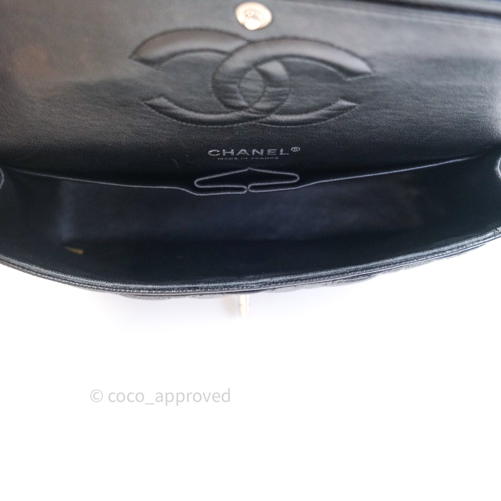 Chanel Classic M/L Medium Double Flap Bag Black Caviar Silver Hardware - Luxury Designer Handbag for Women, Perfect for Work, Evening Events & Special Occasions