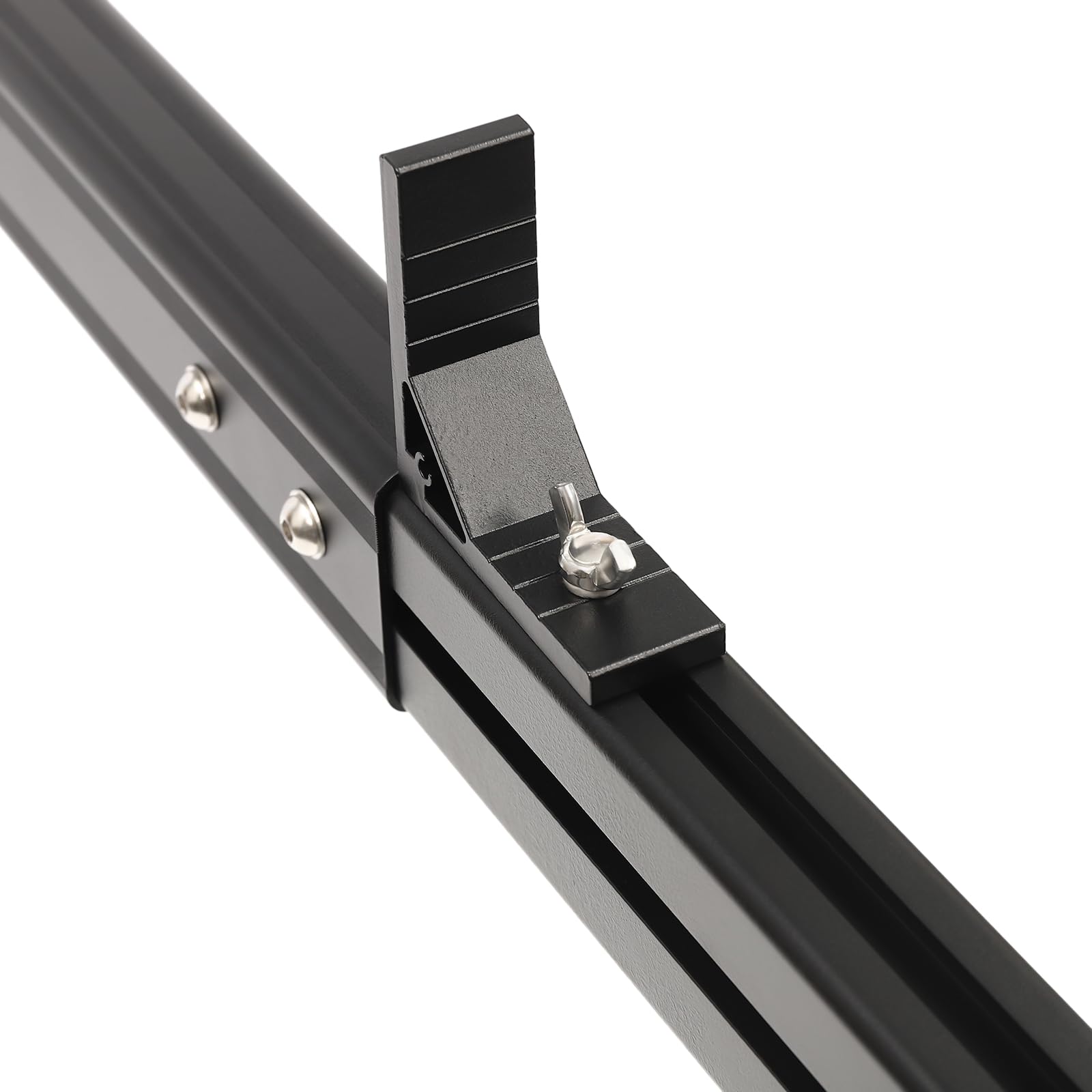 **Aluminum Truck Ladder Rack for Pickup Trucks - Adjustable Universal Truck Bed Ladder Rack (800 lbs Capacity, Black) - Heavy-Duty Ladder Carrier for Construction, Roofing & DIY Projects**