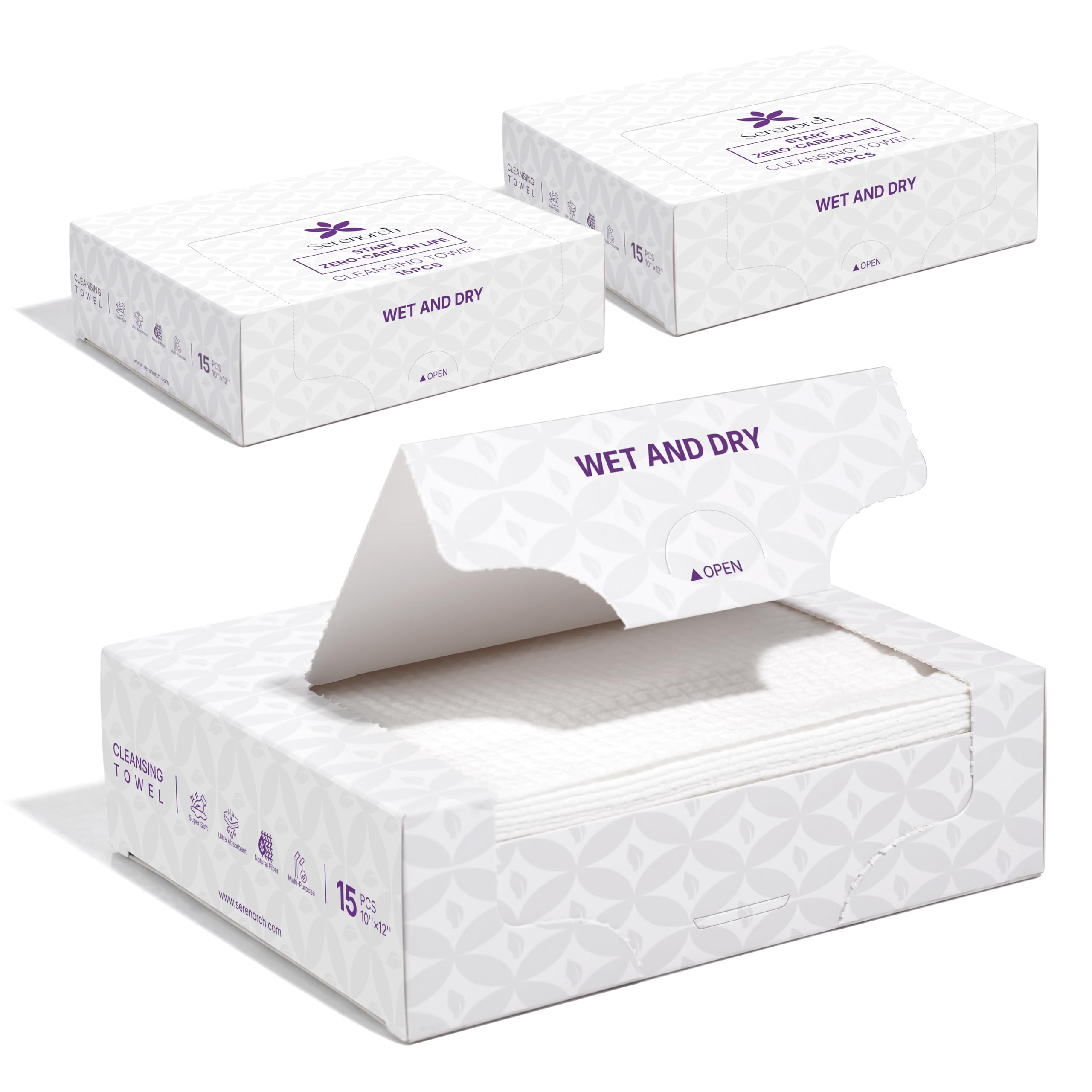 **Disposable Face Towels Travel Pack - 45 Count, 10