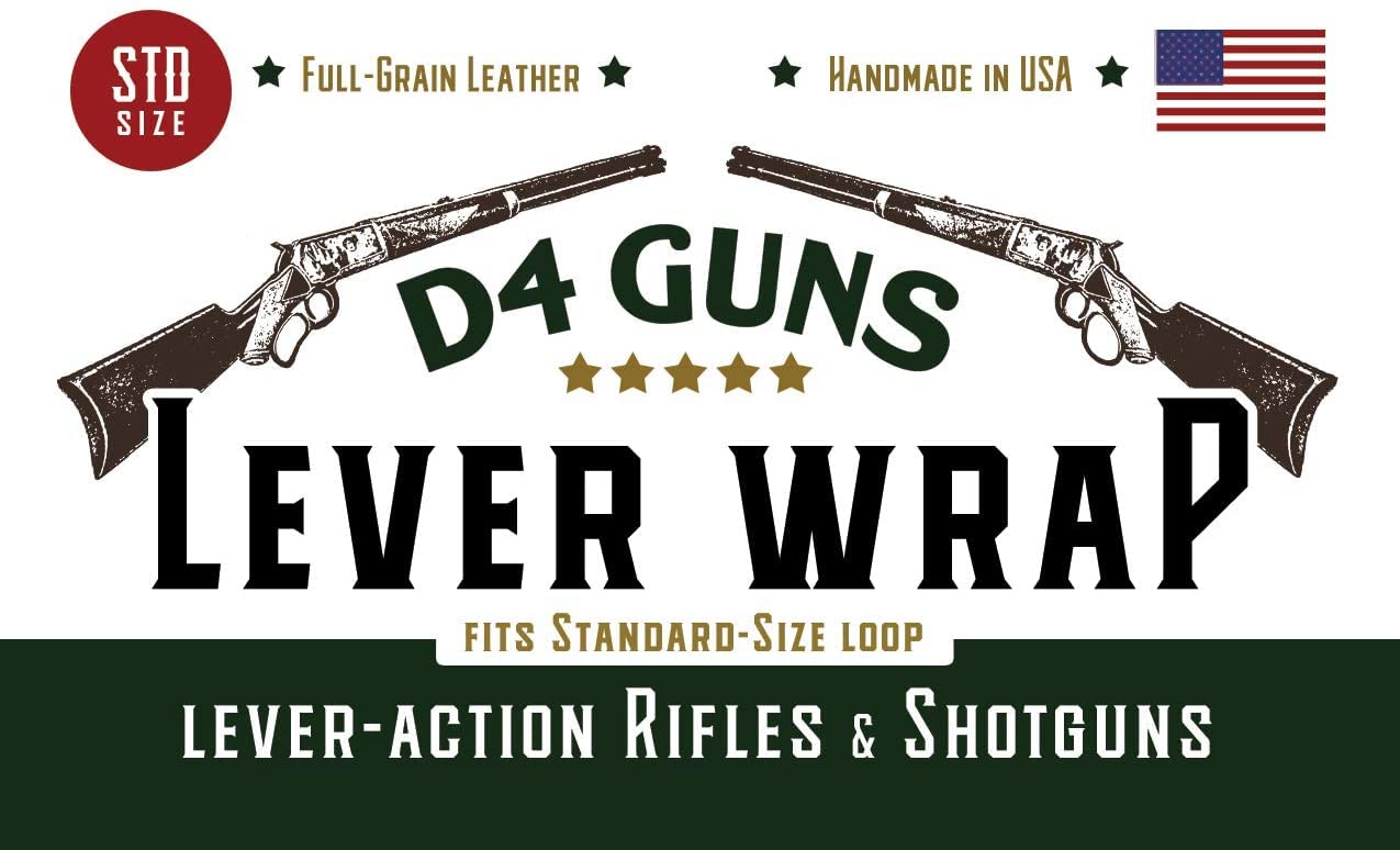 Premium Handcrafted Leather Lever Wrap for Lever Action Rifles & Shotguns - Durable Grip Protector for Hunting, Shooting & Outdoor Adventures