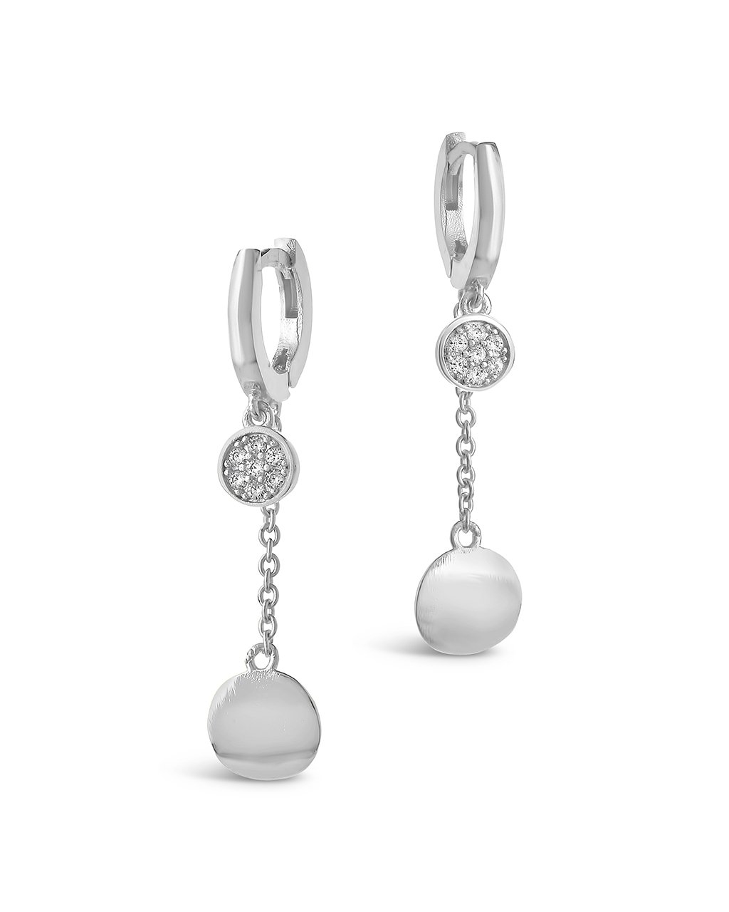 Trendy Disk Charm Hoop Earrings for Women - Minimalist Dainty Gold & Silver Jewelry - Perfect for Everyday Wear, Parties & Gifts