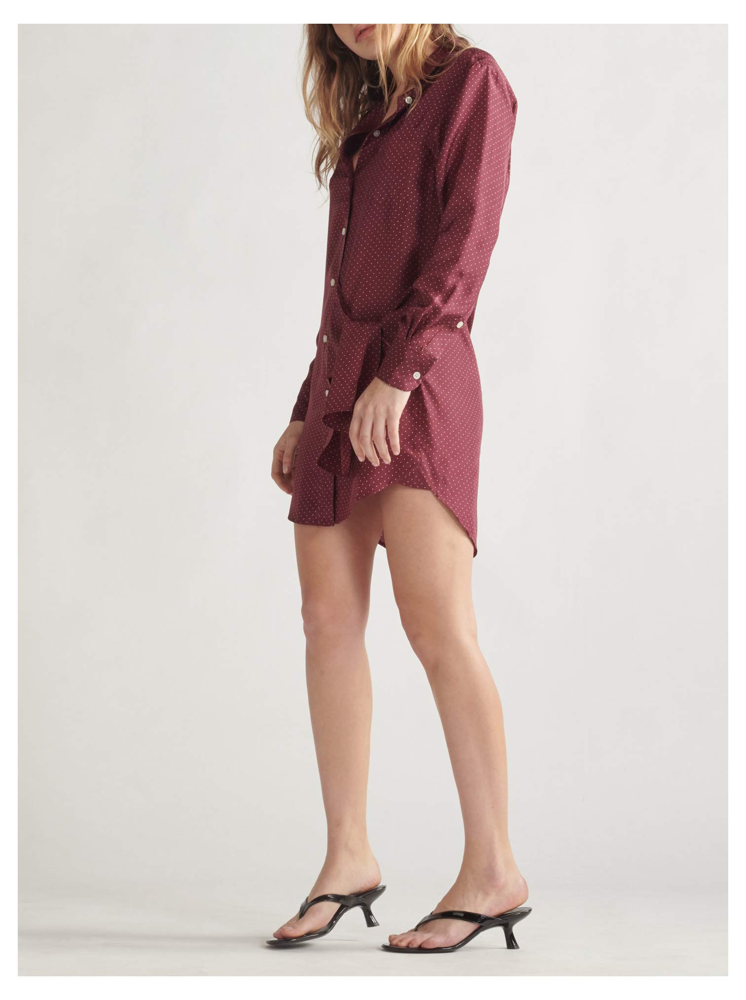 Elegant Silk Wrap Tie Shirt Dress for Women - Flattering Summer Midi Dress for Office, Date Night & Special Occasions
