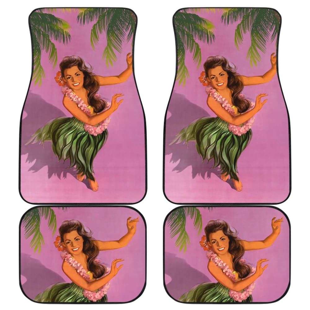 Premium Aloha Print Car Floor Mats - Non-Slip, Durable & Custom Fit for All Vehicles - Perfect Gift for Car Enthusiasts & Beach Lovers - Great for Road Trips, Daily Commutes & Tropical-Themed Car Decor
