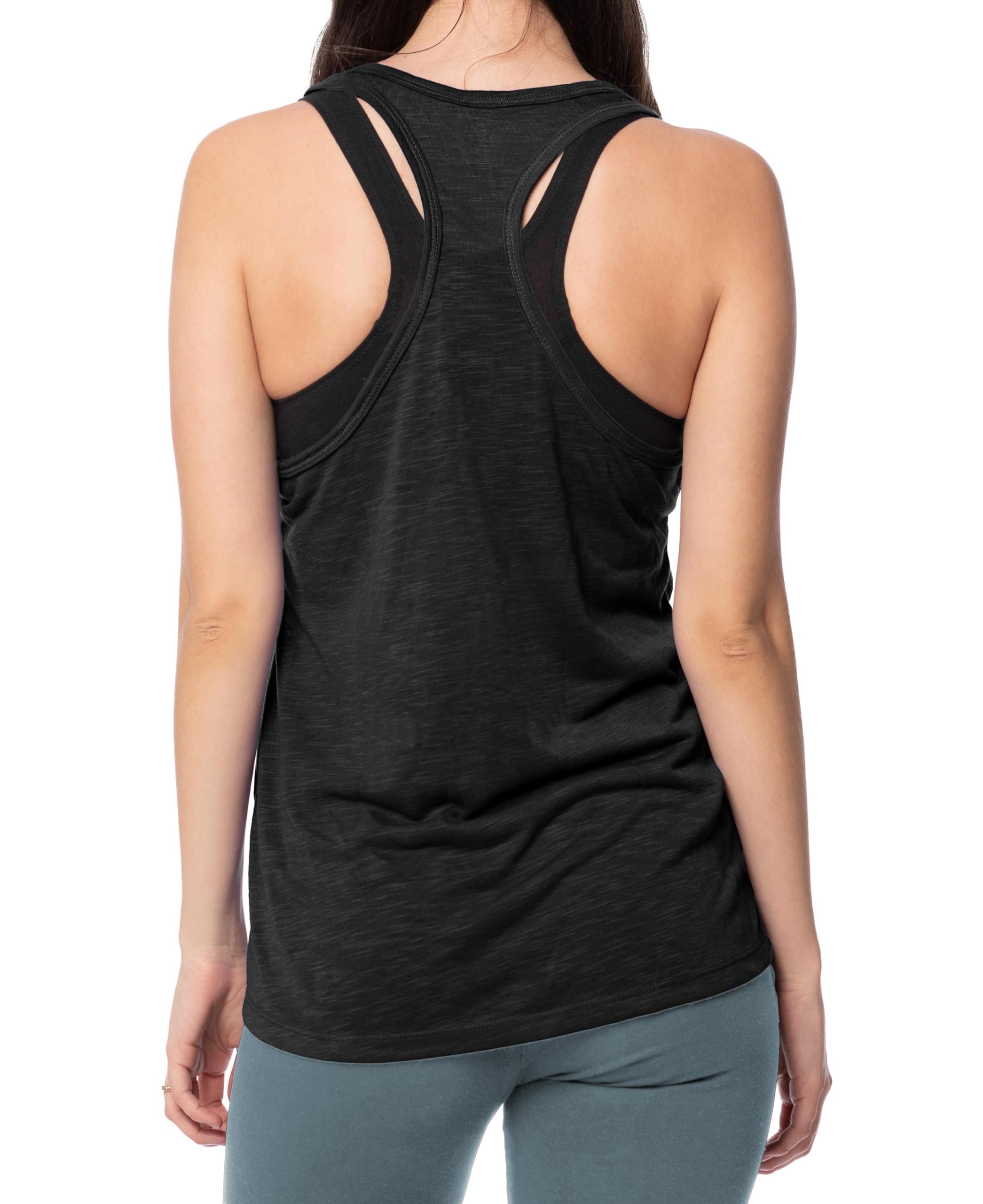 5 Pack Women's Flowy Burnout Racerback Tank Tops - Breathable Workout Shirts for Yoga, Gym & Running | Comfortable Athletic Tops for Women