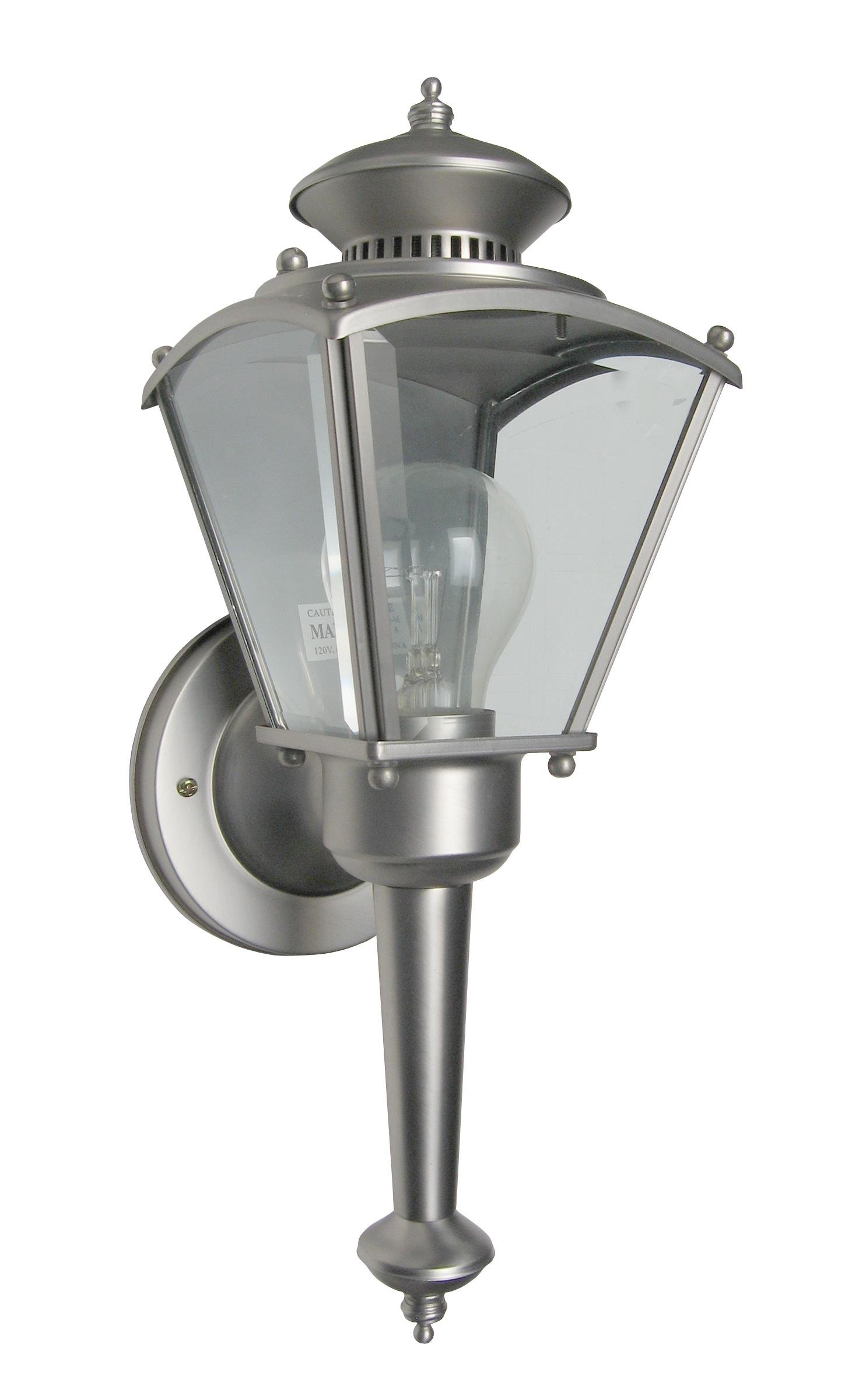 Designers Fountain 30223-PW Beveled Glass Outdoor Wall Lantern Sconce in Pewter Finish - Weatherproof Exterior Lighting for Porch, Patio, Garden & Entryway