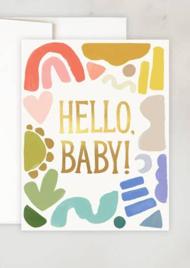 Hello Baby Shapes Card - Educational Flashcards for Toddlers & Infants - Learn Shapes, Colors & Patterns - Perfect for Early Learning & Playtime at Home