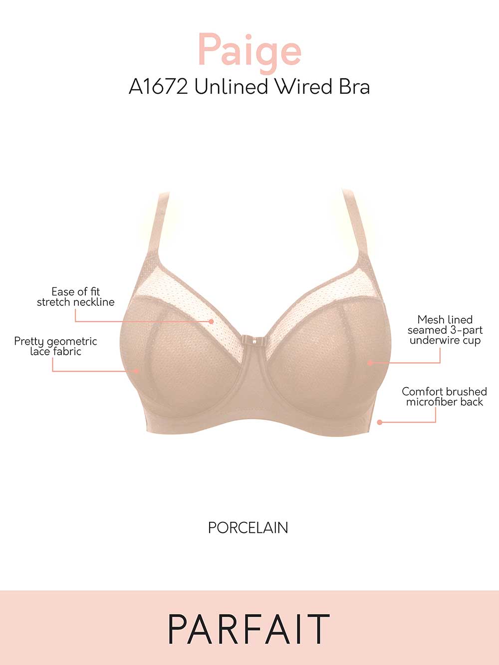Parfait Paige Unlined Wire Bra - Comfortable Wireless Support for Everyday Wear | Perfect for Work, Yoga & Relaxation