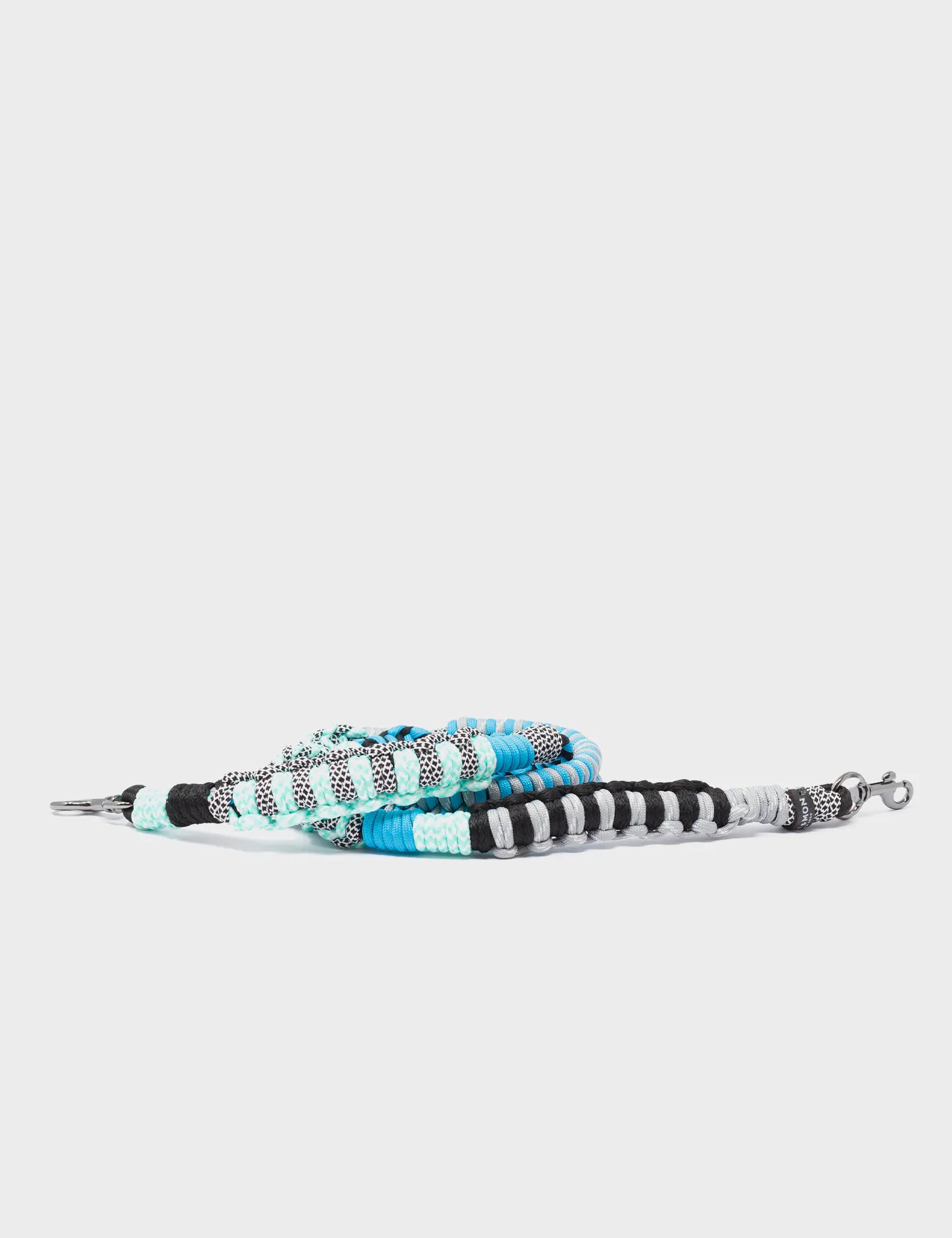 Detachable Shoulder Strap - Light Blue & Black Handwoven Paracord for Backpacks, Bags & Outdoor Gear | Durable & Adjustable for Hiking, Travel & Everyday Use