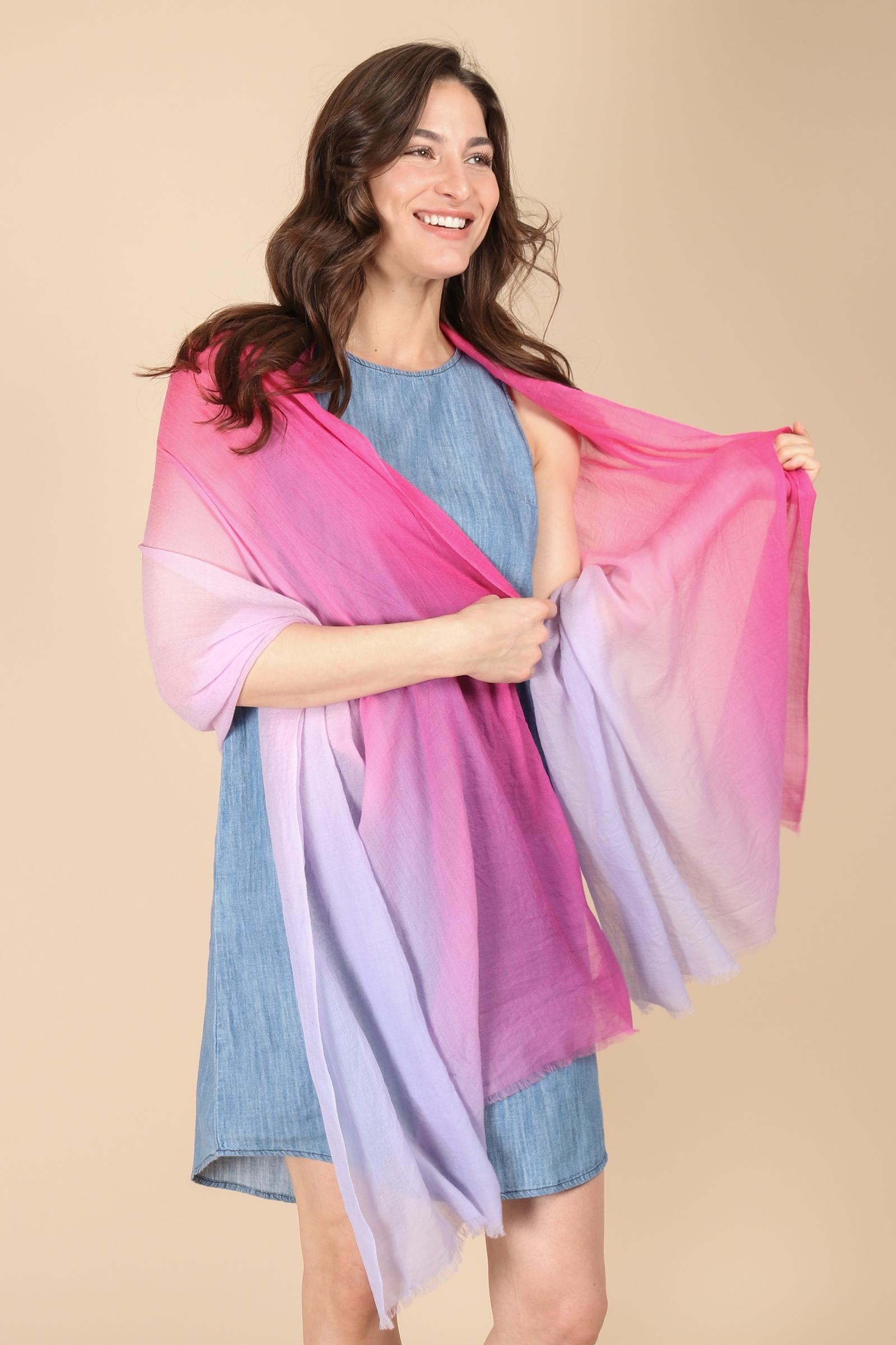 Luxury Cashmere Scarf - Soft Ombre Winter Wrap for Women & Men - Perfect for Cold Weather, Travel & Gift Giving