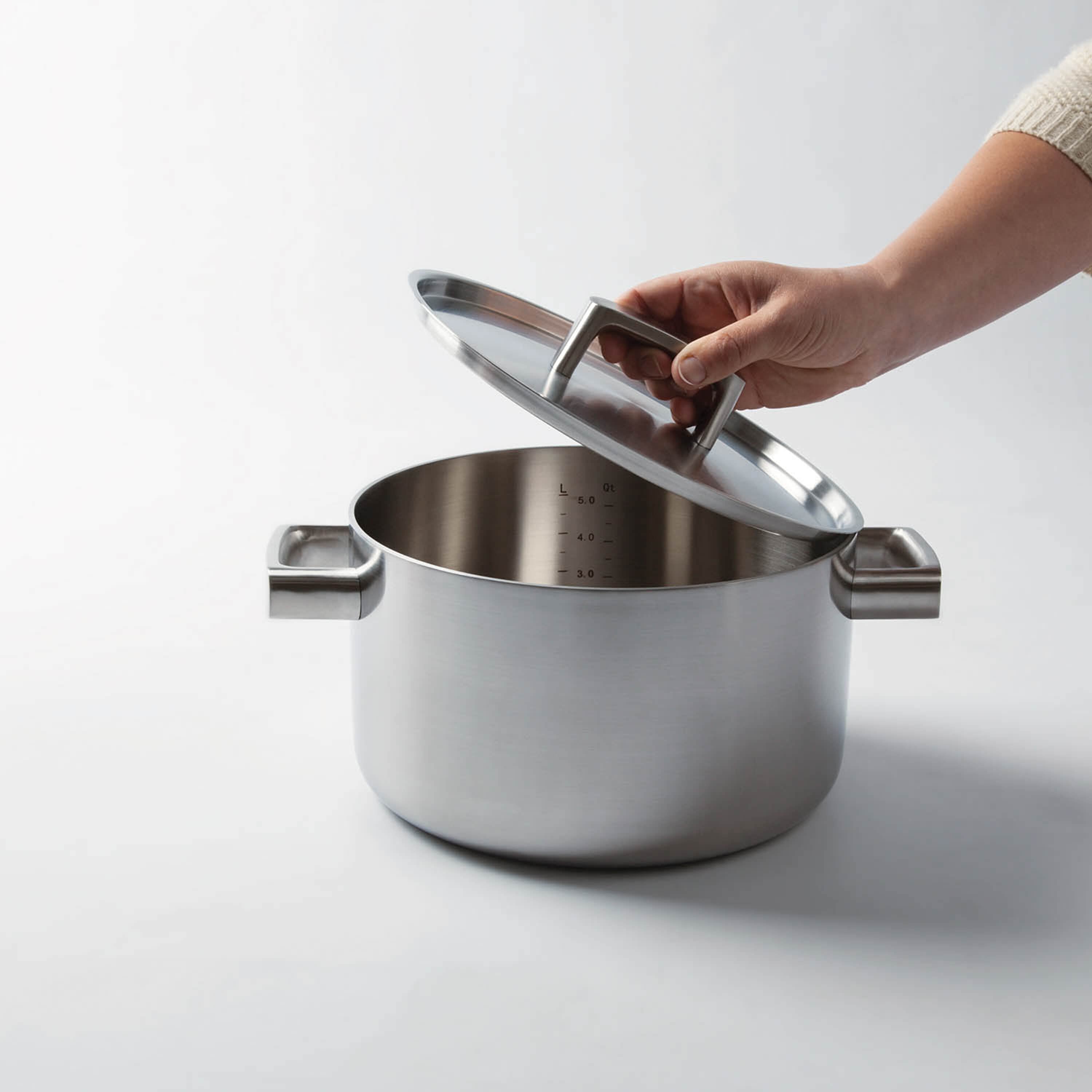 BergHOFF Ron 7-Piece 18/10 Stainless Steel 5-Ply Cookware Set - Premium Kitchen Pots & Pans for Induction, Gas & Electric Stoves - Perfect for Boiling, Frying & Sauteing