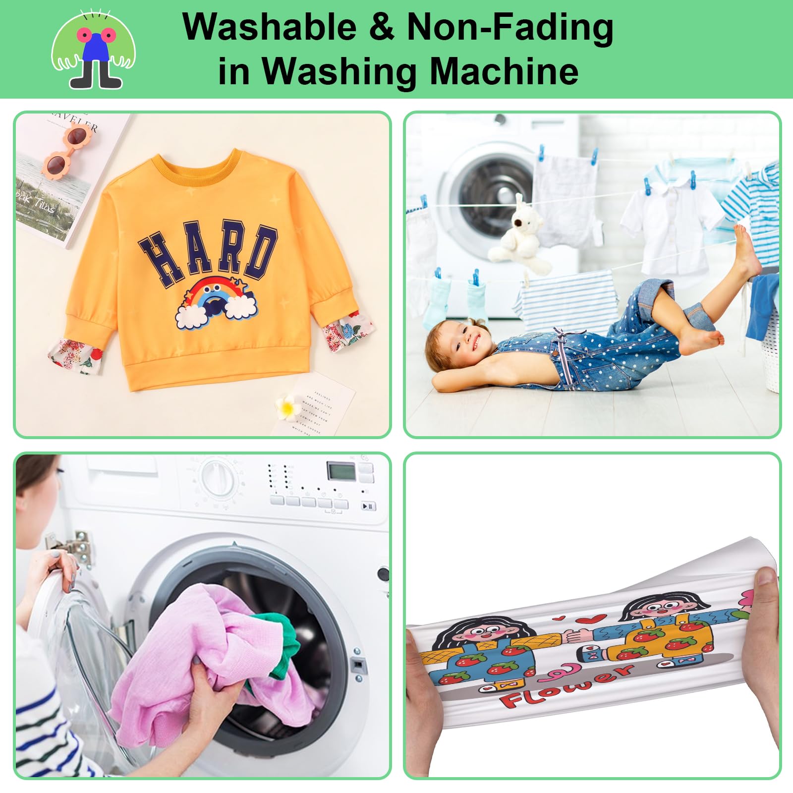 Iron-On Heat Transfer Paper for Light Fabric - 20 Sheets, 8.5