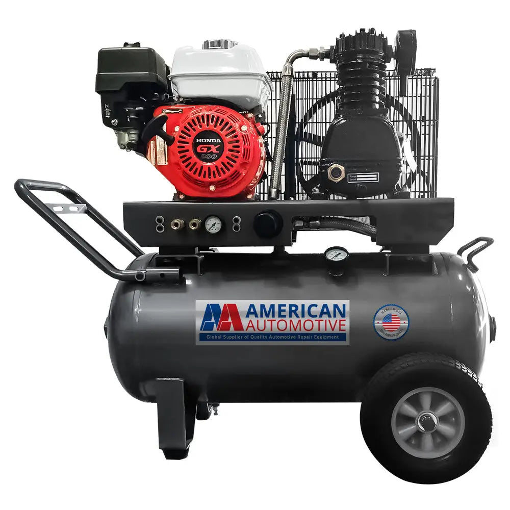AA Portable Honda Engine Air Compressor - 5.5 HP 20 Gallon Gas Powered Air Compressor for Construction, Auto Repair & Home DIY Projects