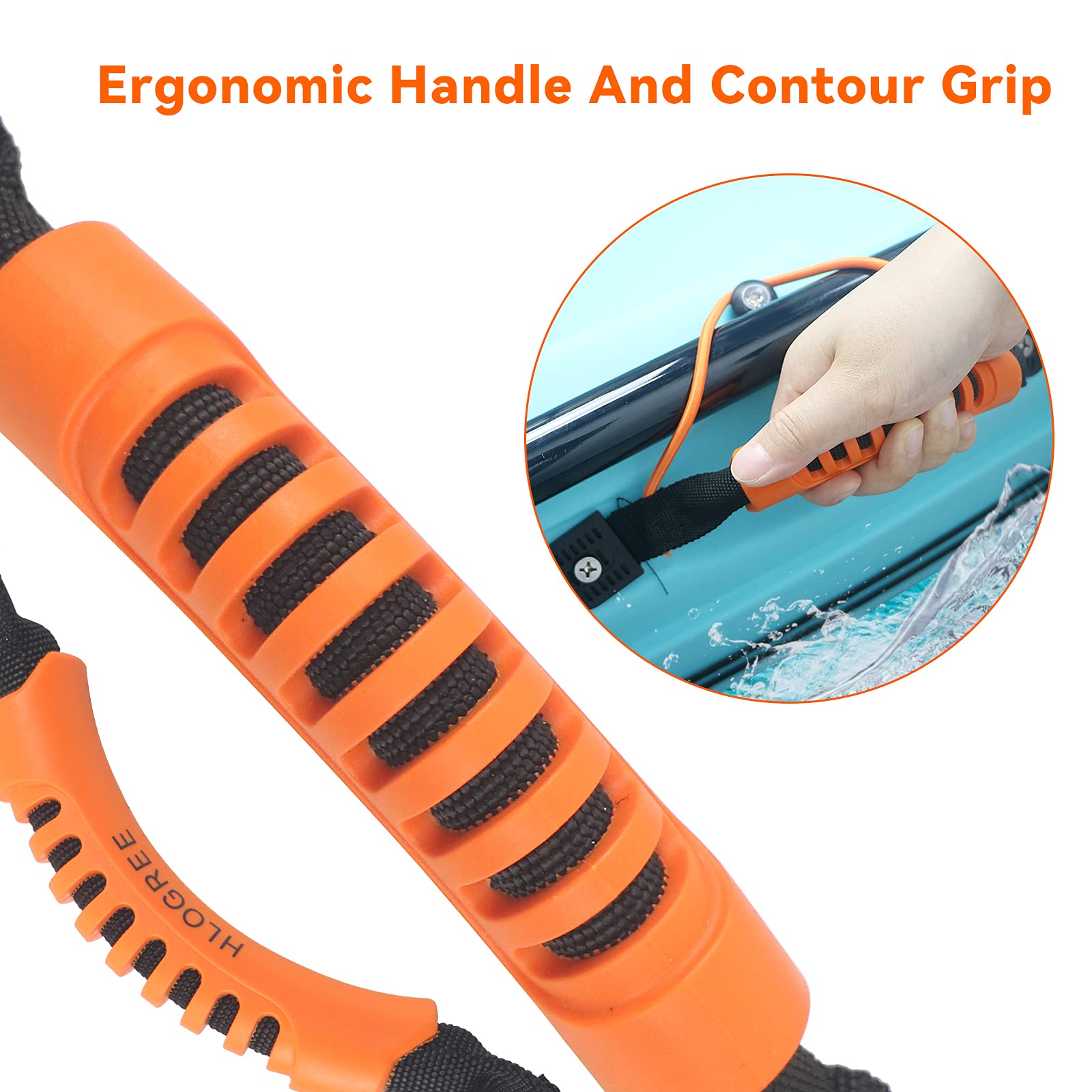 2Pcs Kayak Carry Handle with 8Pcs Rigging D Ring - Kayak Handle Replacement for Pelican/Hobie/Lifetime/Sit on Top Kayaks - Durable Ocean Kayak Handles & Canoe Accessories - Perfect for Easy Transport & Water Sports Adventures