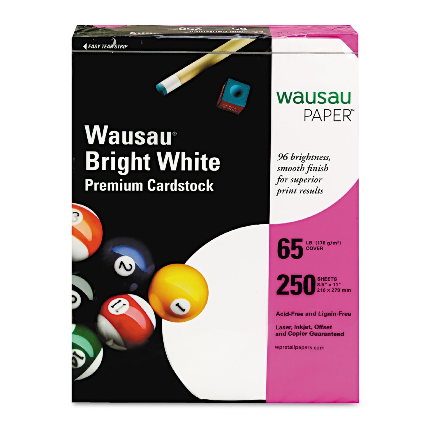Neenah Premium Cardstock Paper - 96 Brightness, 65 lb, 8.5 x 11 Letter Size, Bright White - 250 Sheets per Pack (91904) - Perfect for Invitations, Business Cards & Craft Projects